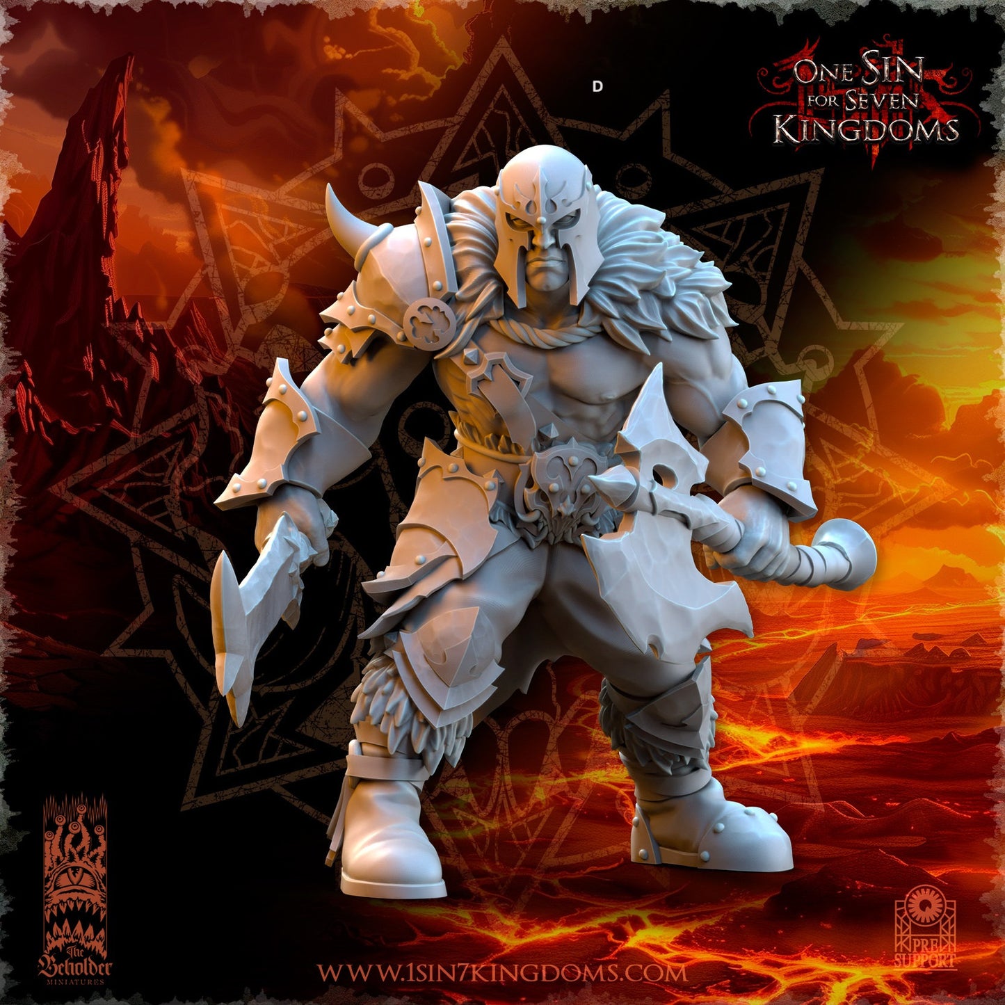 Realms of Mayhem Marauders Dual Wielding Warband Set | The Beholder Miniatures | Compatible with D&D/AoS | Fantasy | Tabletop RPG