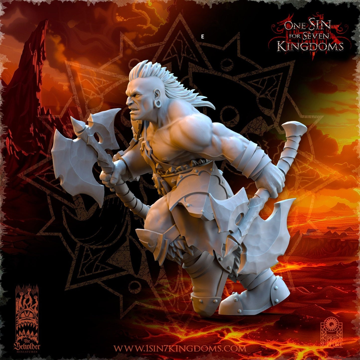 Realms of Mayhem Marauders Dual Wielding Warband Set | The Beholder Miniatures | Compatible with D&D/AoS | Fantasy | Tabletop RPG