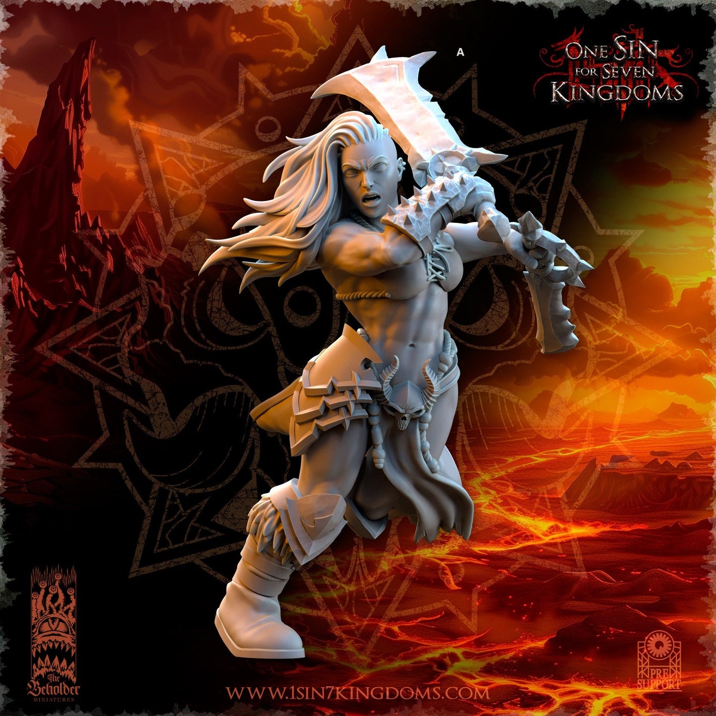 Realms of Mayhem Female Marauders Dual Wielding Warband Set | The Beholder Miniatures | Compatible with D&D/AoS | Fantasy | Tabletop RPG