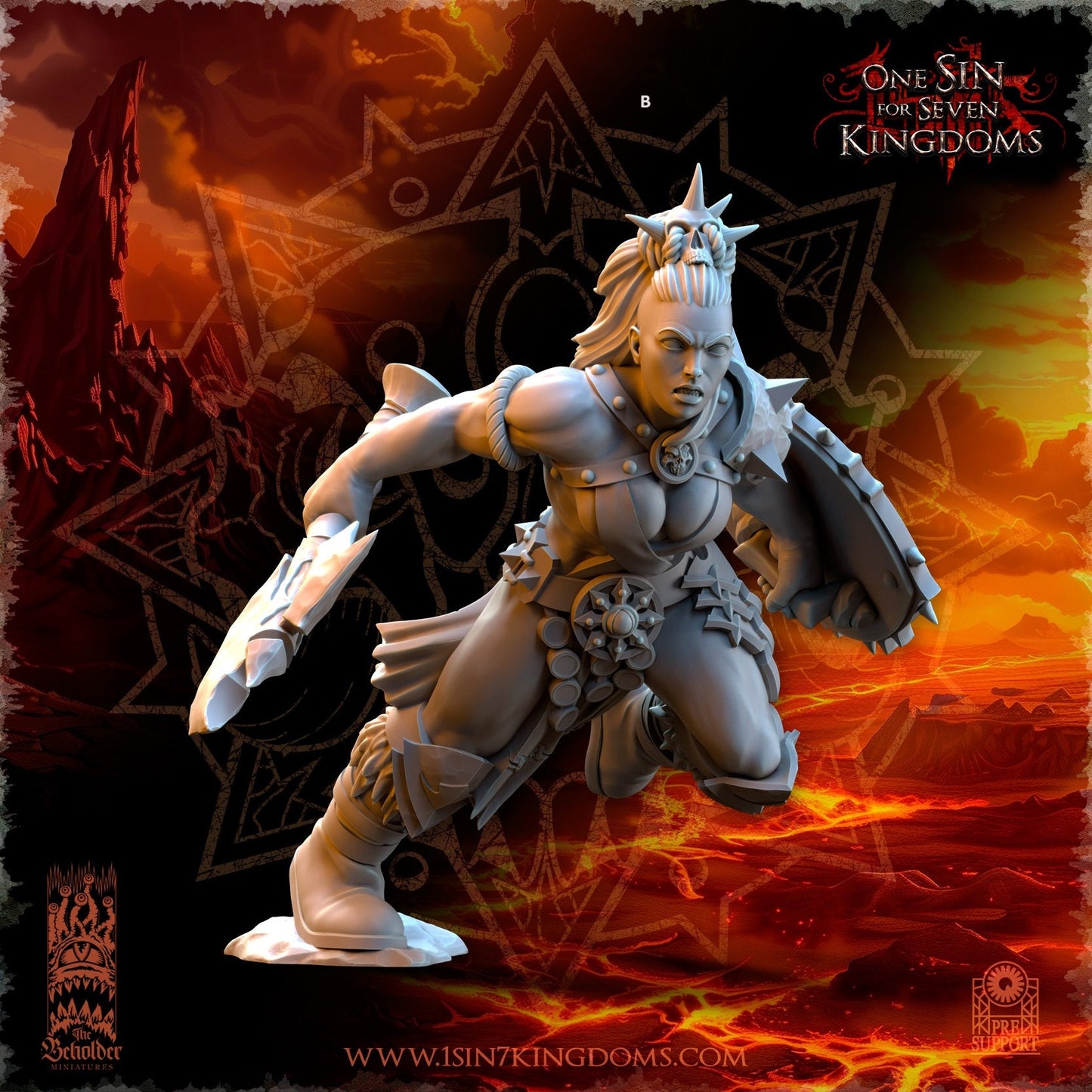 Realms of Mayhem Female Marauders | The Beholder Miniatures | Compatible with D&D/AoS | Fantasy | Tabletop RPG