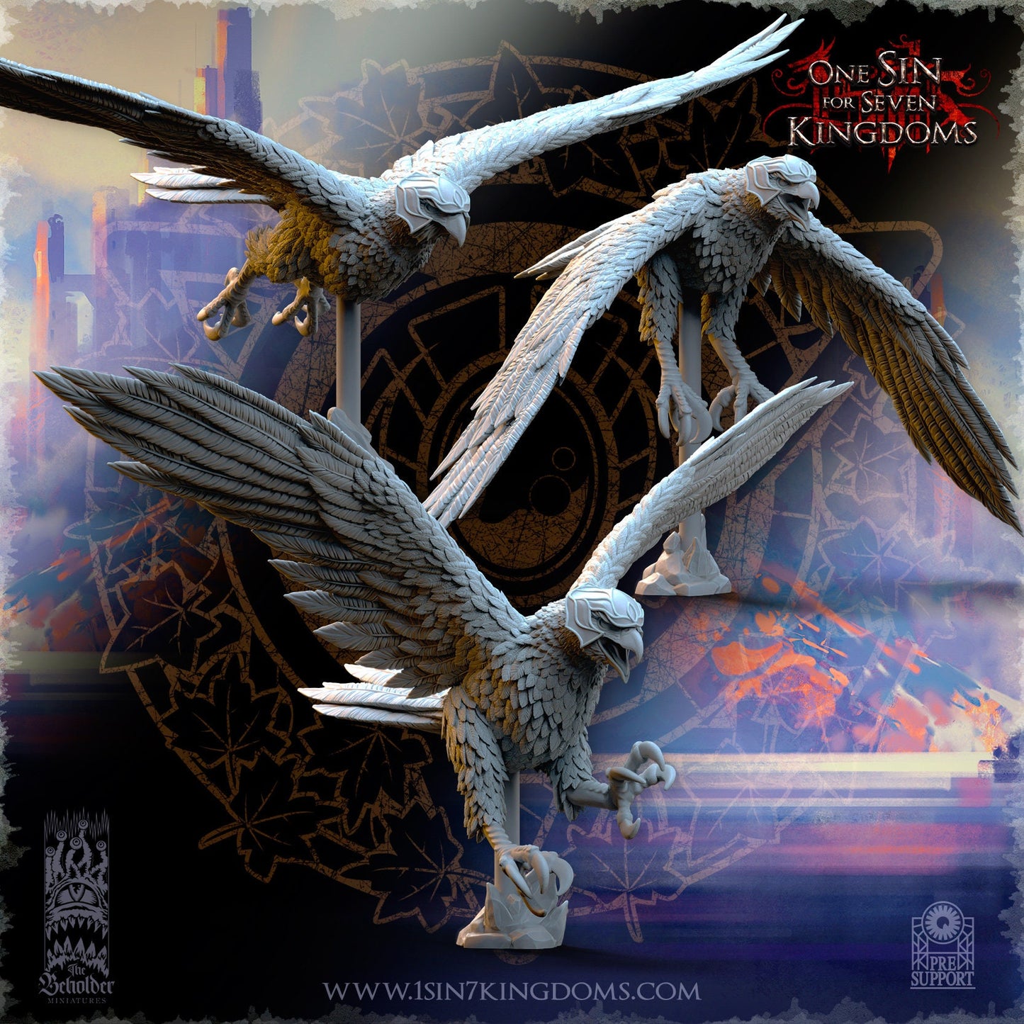 Royal Armored Eagles | The Beholder Miniatures | Compatible with D&D/AoS | Fantasy | Tabletop RPG