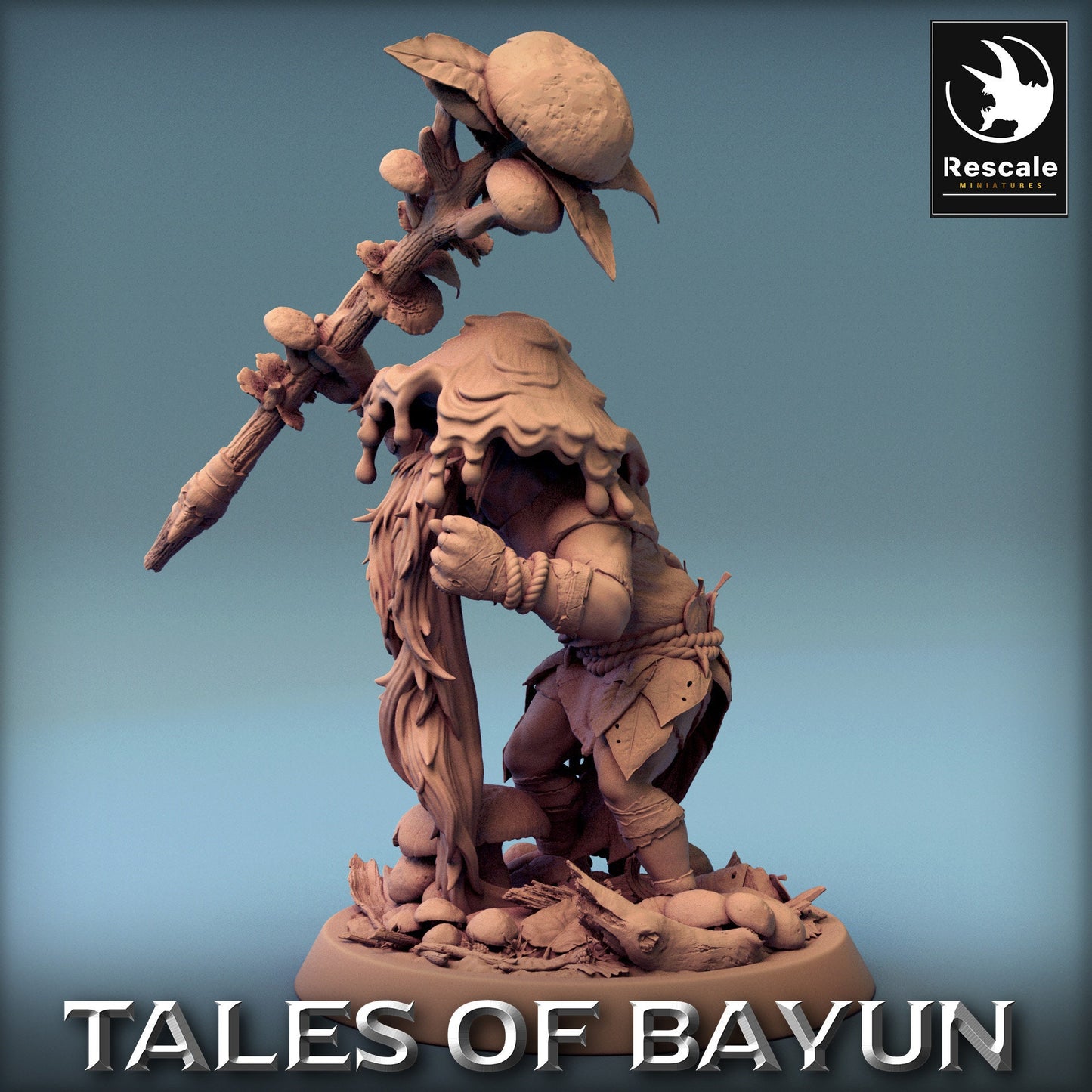 Bayun Druid Mushroom Hat | Rescale Miniatures | Compatible with D&D/AoS | Fantasy | Tabletop RPG