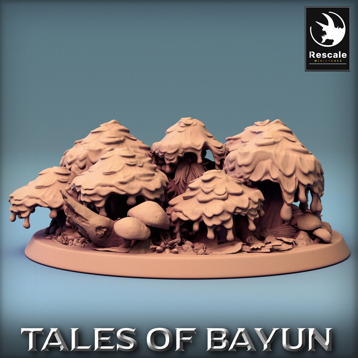 Bayun Druid Mushroom Hat Hide | Rescale Miniatures | Compatible with D&D/AoS | Fantasy | Tabletop RPG