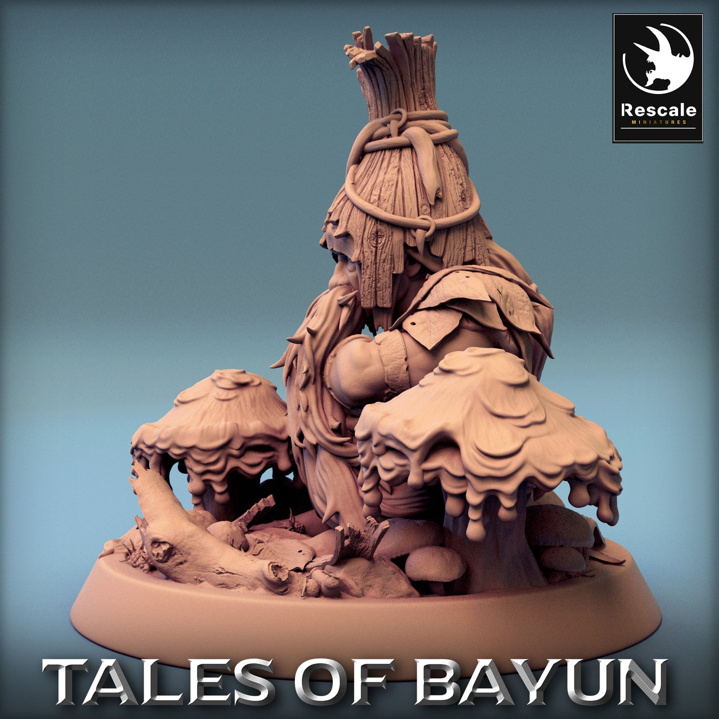 Bayun Druid Sit | Rescale Miniatures | Compatible with D&D/AoS | Fantasy | Tabletop RPG