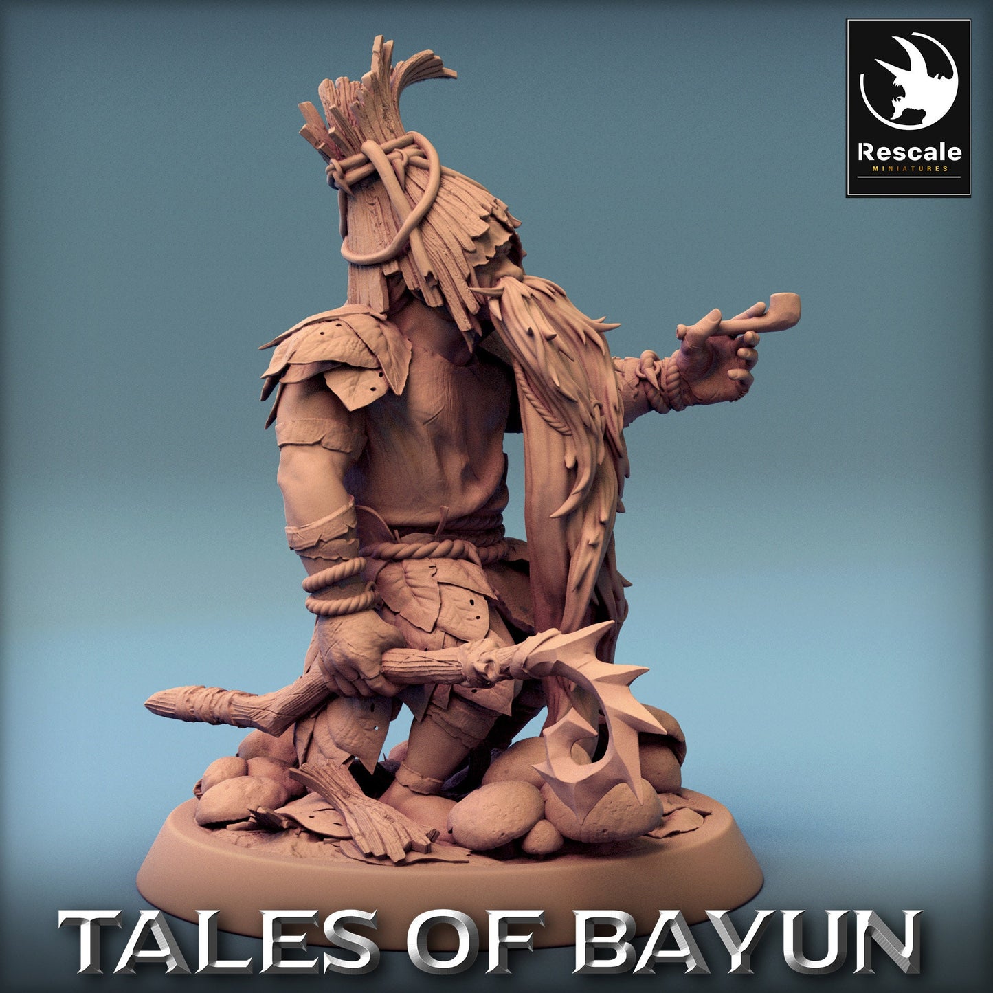 Bayun Druid Smoke | Rescale Miniatures | Compatible with D&D/AoS | Fantasy | Tabletop RPG