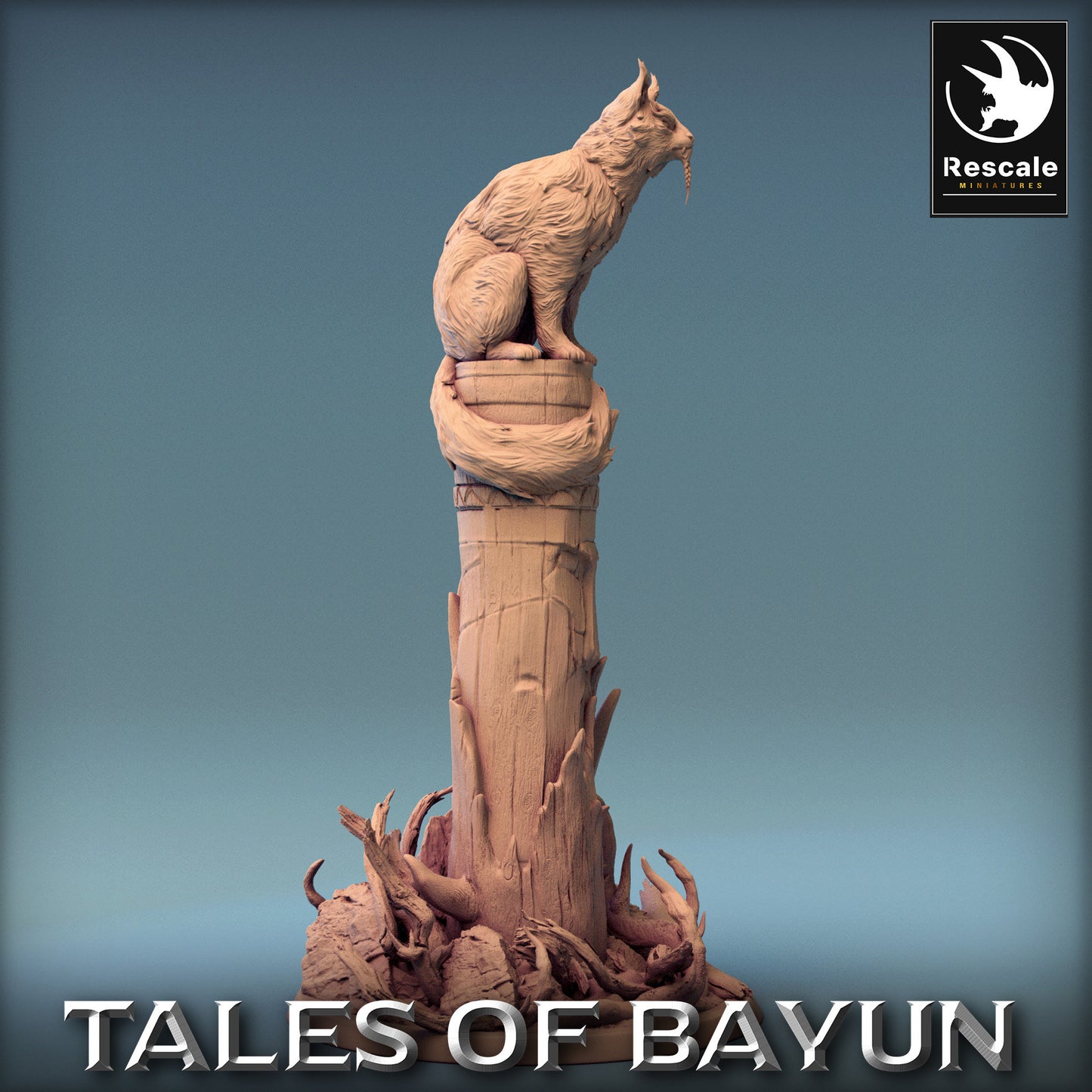 Bayun Totem Cat | Rescale Miniatures | Compatible with D&D/AoS | Fantasy | Tabletop RPG