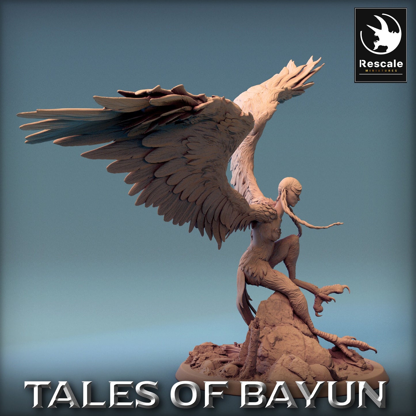 Bayun Harpie Attack | Rescale Miniatures | Compatible with D&D/AoS | Fantasy | Tabletop RPG