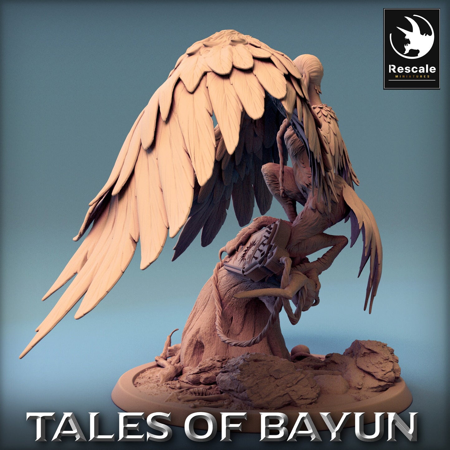 Bayun Harpie Pose | Rescale Miniatures | Compatible with D&D/AoS | Fantasy | Tabletop RPG