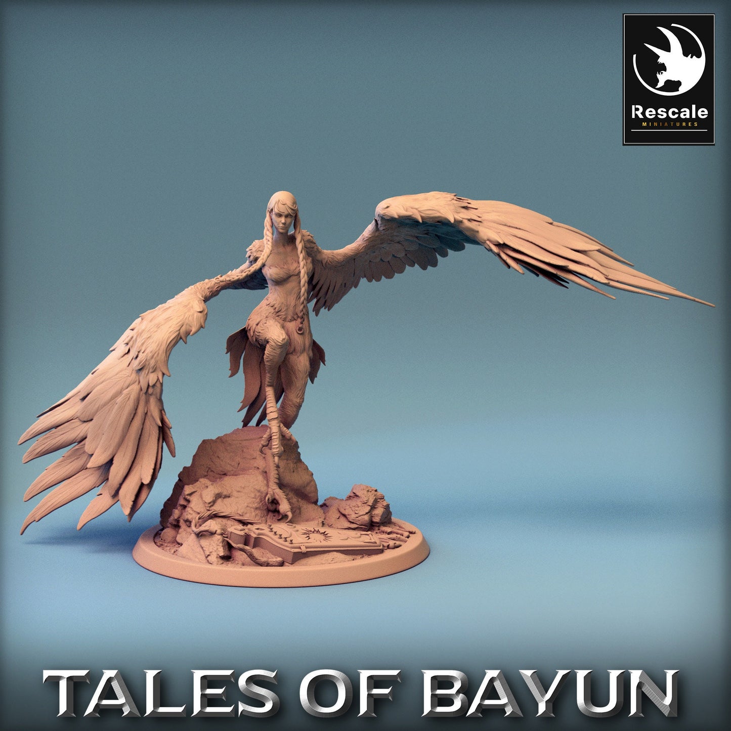 Bayun Harpie Slide Alt | Rescale Miniatures | Compatible with D&D/AoS | Fantasy | Tabletop RPG