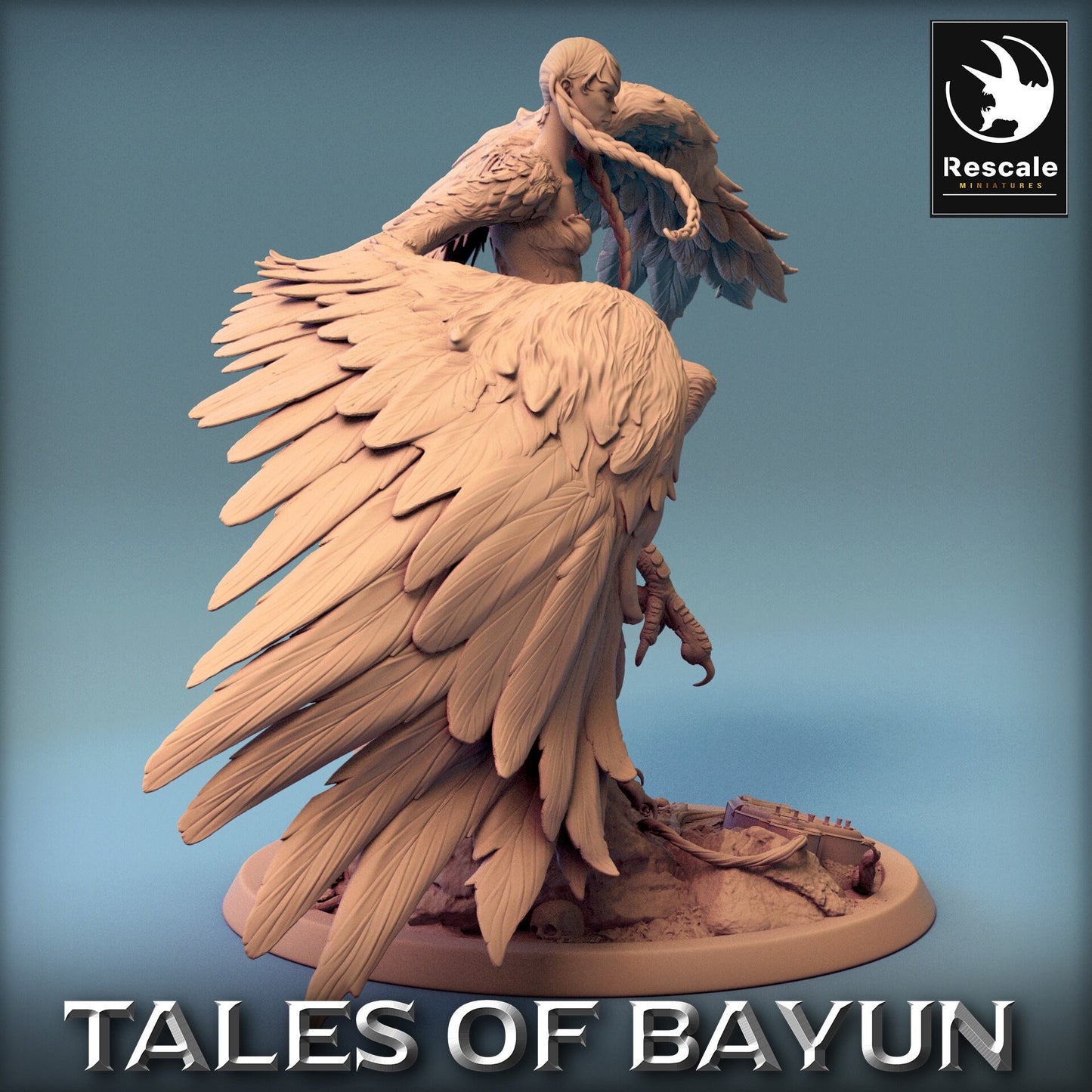 Bayun Harpie Slide Alt | Rescale Miniatures | Compatible with D&D/AoS | Fantasy | Tabletop RPG
