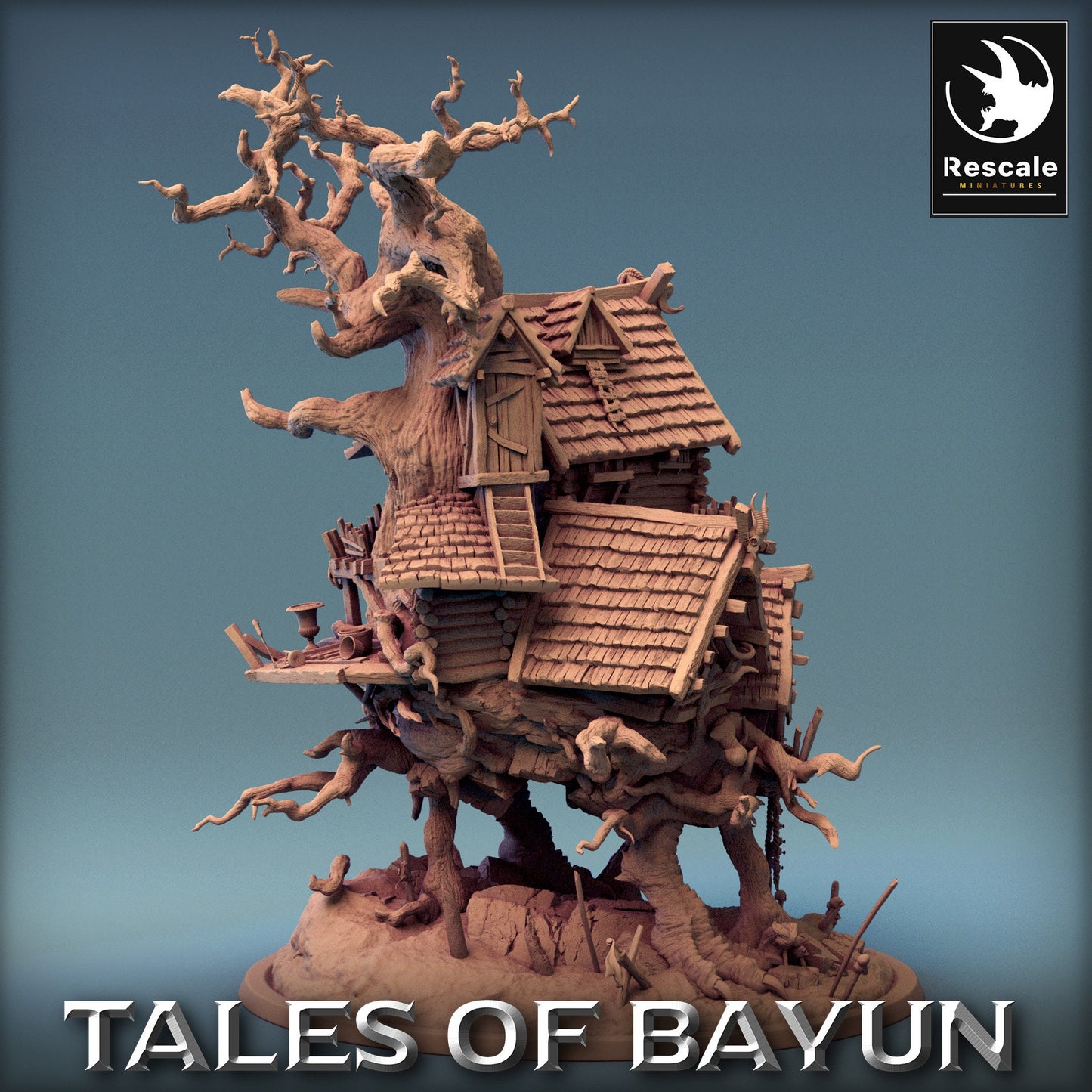 Bayun Isba Demon House Mini | Rescale Miniatures | Compatible with D&D/AoS | Fantasy | Tabletop RPG