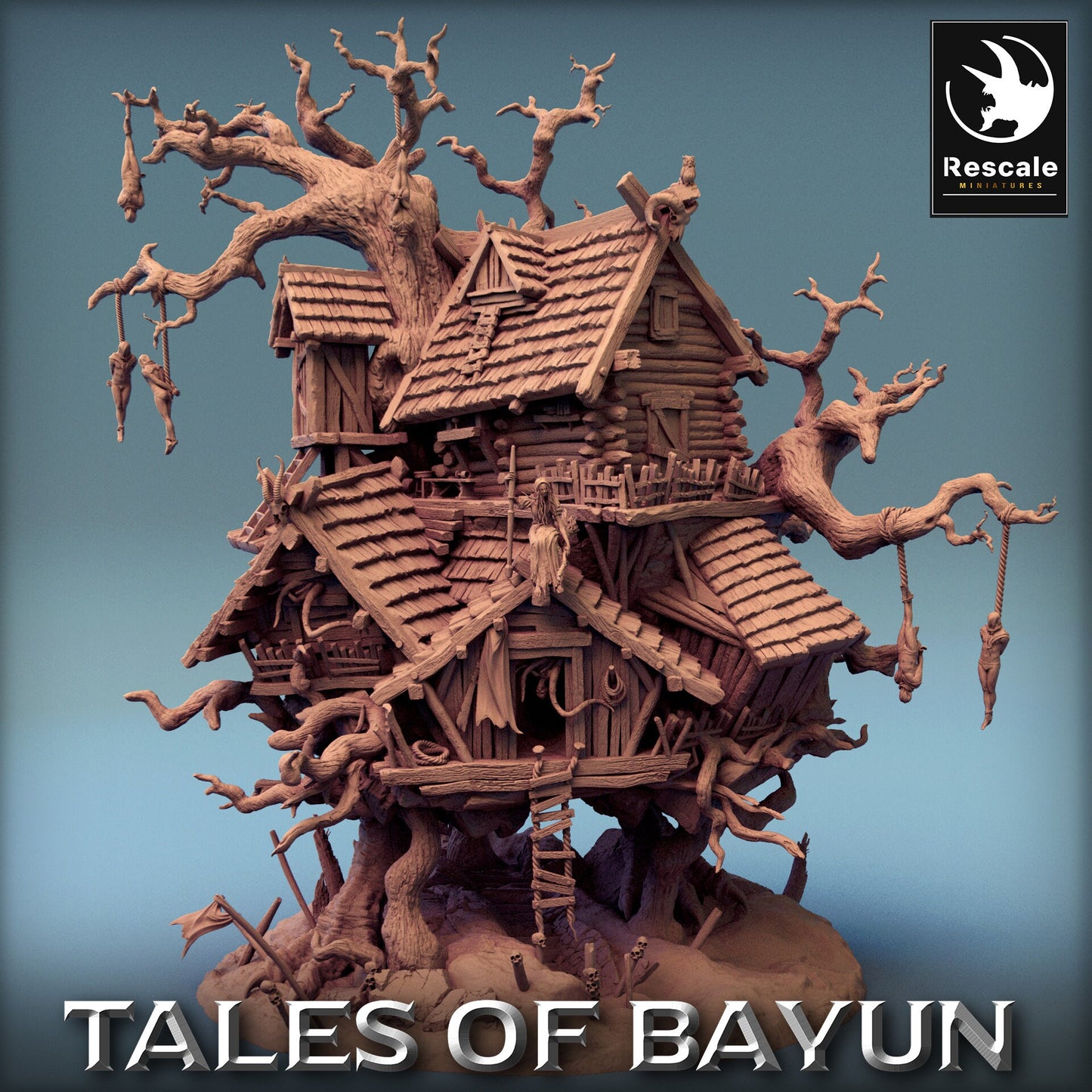 Bayun Isba Demon House | Rescale Miniatures | Compatible with D&D/AoS | Fantasy | Tabletop RPG