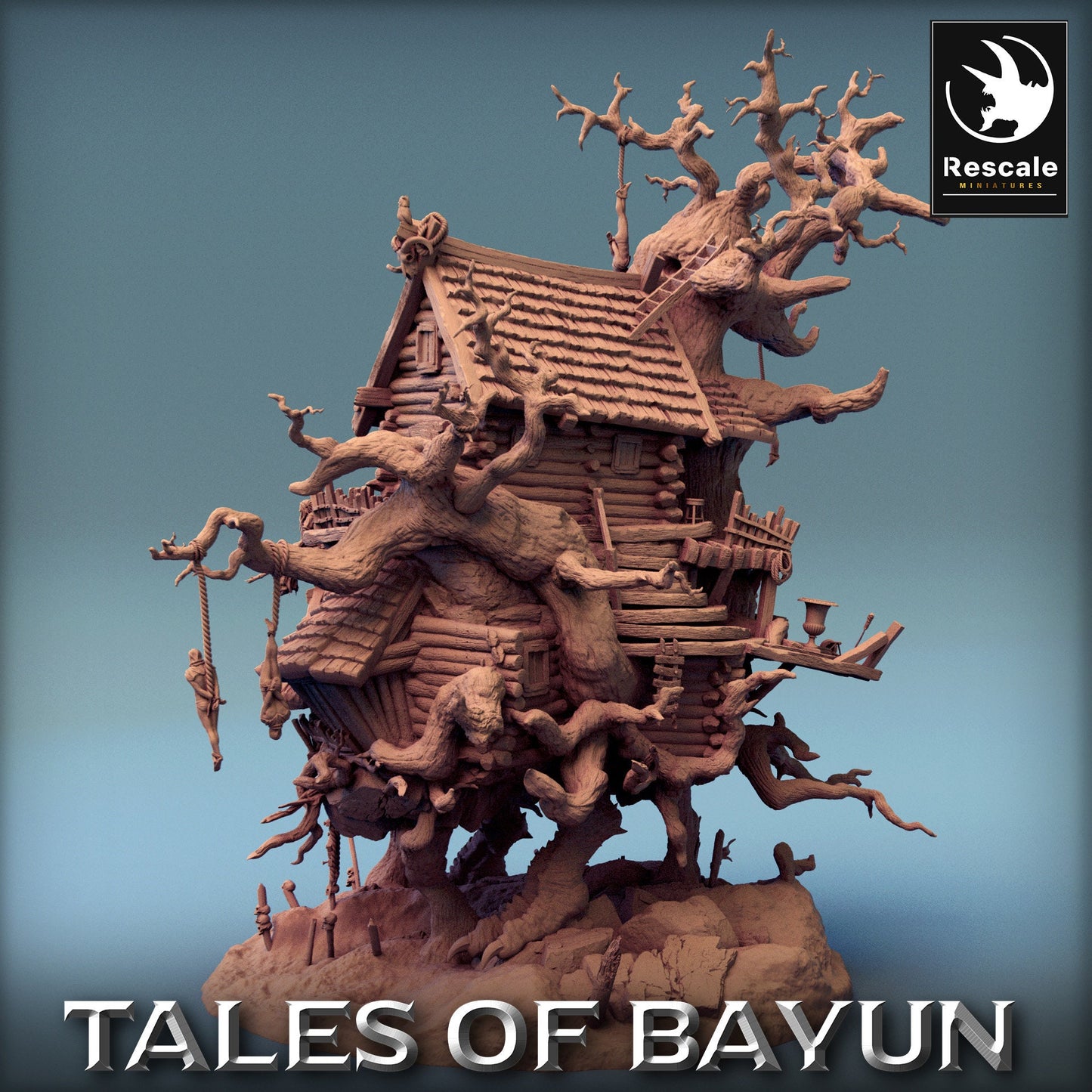 Bayun Isba Demon House | Rescale Miniatures | Compatible with D&D/AoS | Fantasy | Tabletop RPG