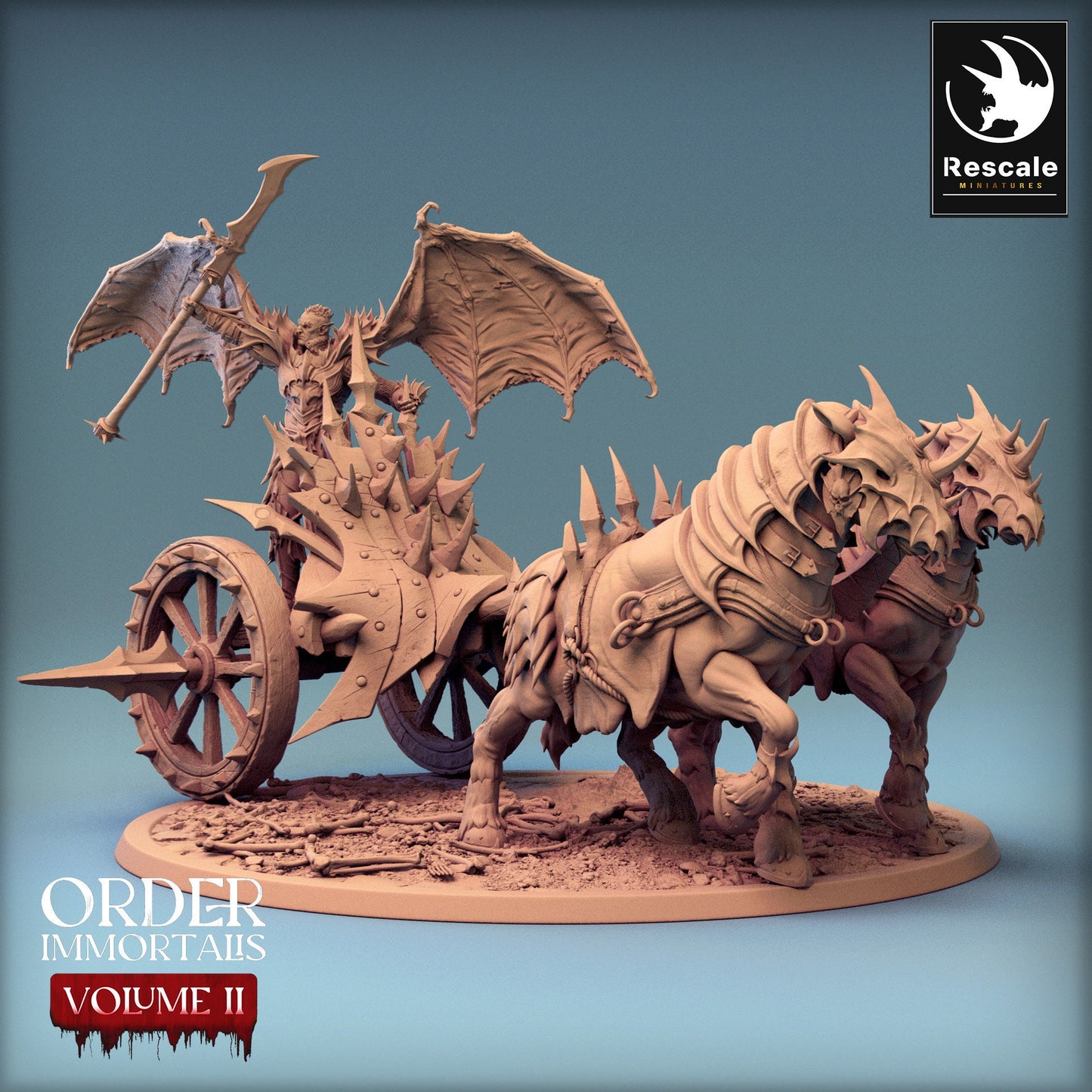 Immortalis Chariot Walk Wings No Helmet | Rescale Miniatures | Compatible with D&D/AoS | Fantasy | Tabletop RPG