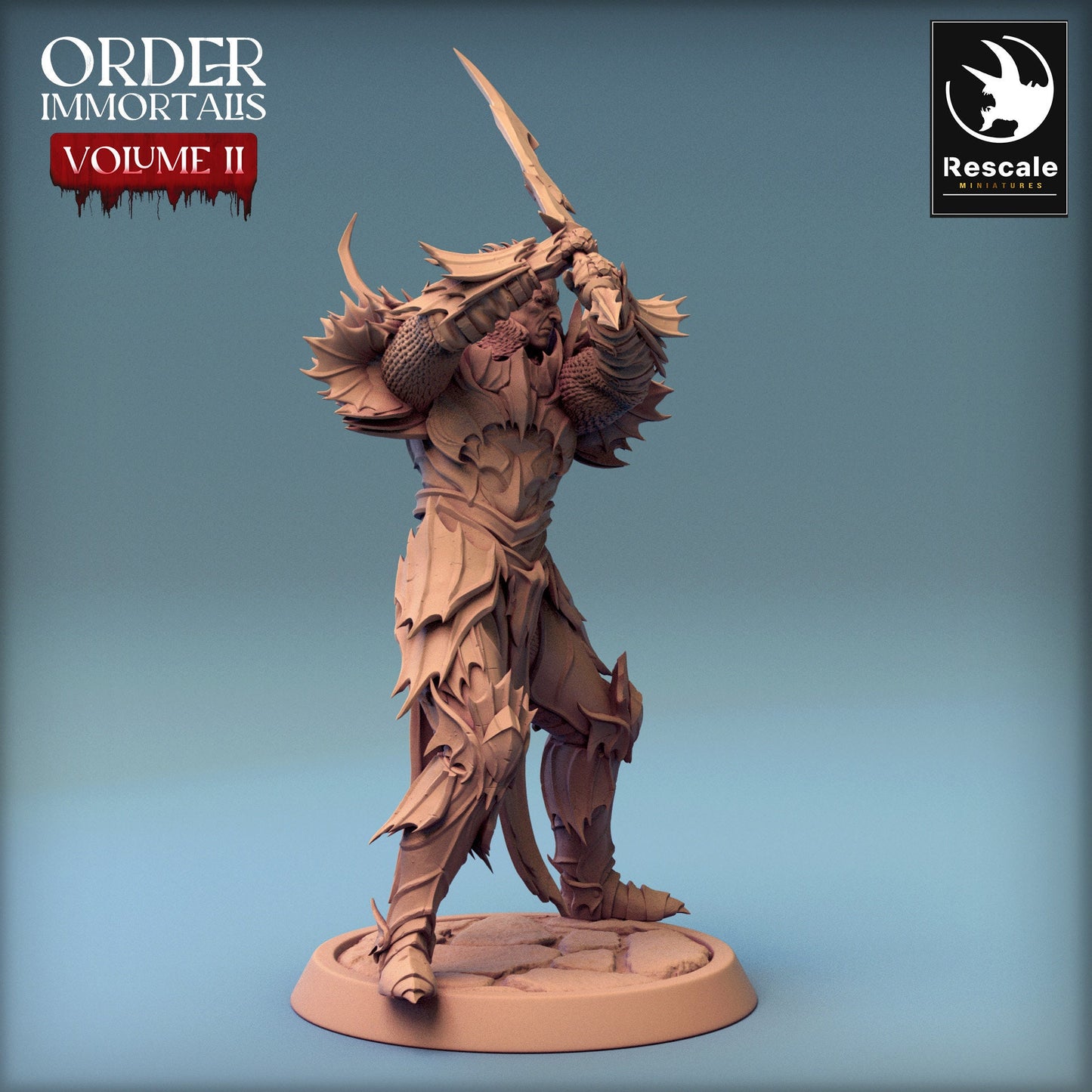 Immortalis Draven Two handed Sword | Rescale Miniatures | Compatible with D&D/AoS | Fantasy | Tabletop RPG