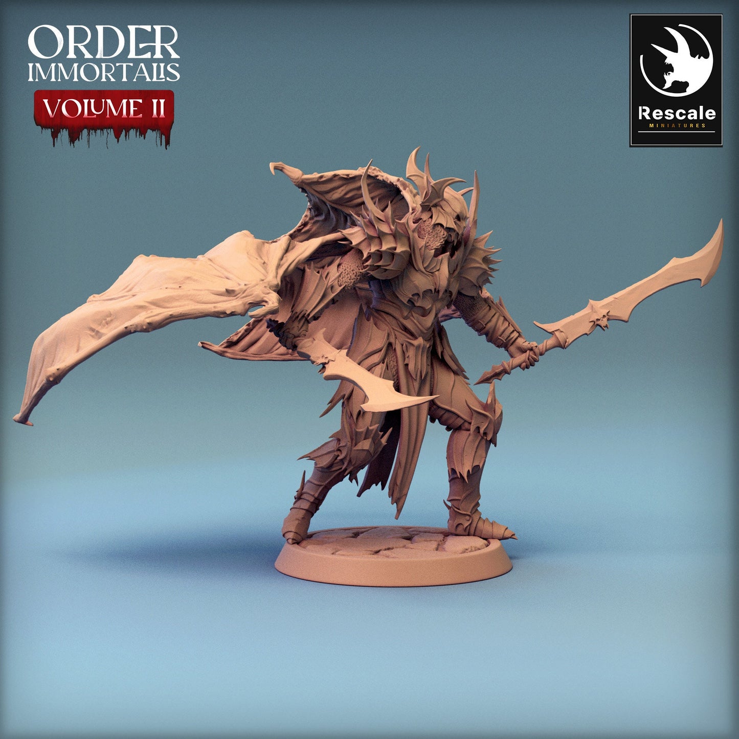 Immortalis Draven Full Armor Dual Wield Swords and Wings | Rescale Miniatures | Compatible with D&D/AoS | Fantasy | Tabletop RPG