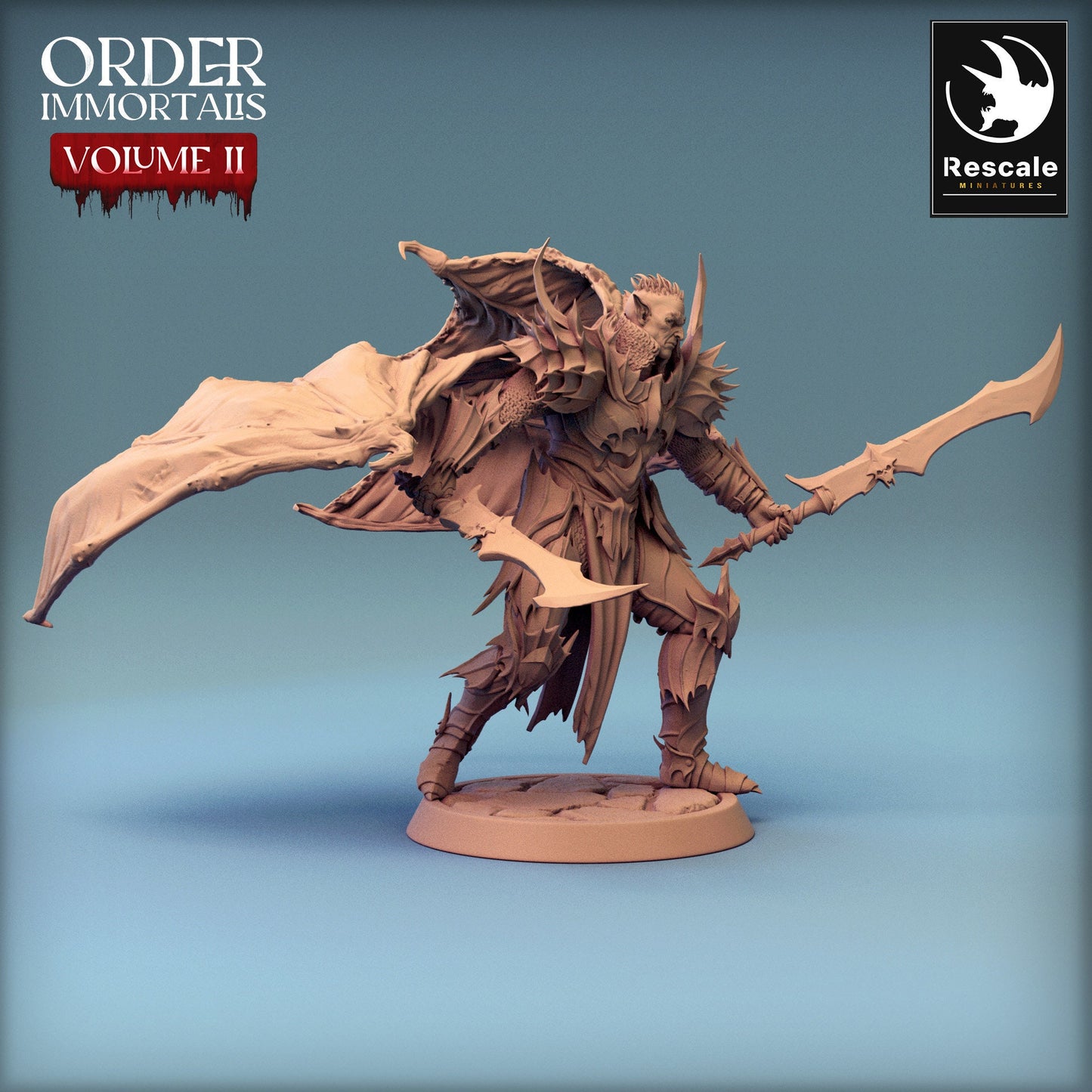 Immortalis Draven Dual Wield Swords and Wings | Rescale Miniatures | Compatible with D&D/AoS | Fantasy | Tabletop RPG