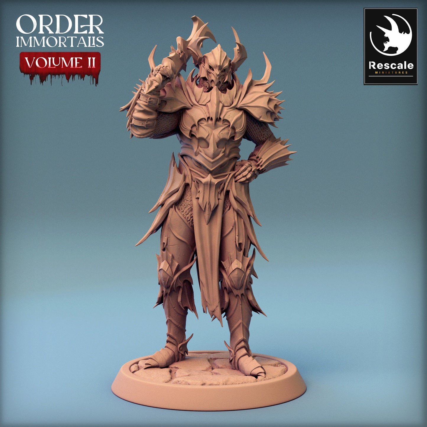 Immortalis Draven Full Armor Guard | Rescale Miniatures | Compatible with D&D/AoS | Fantasy | Tabletop RPG