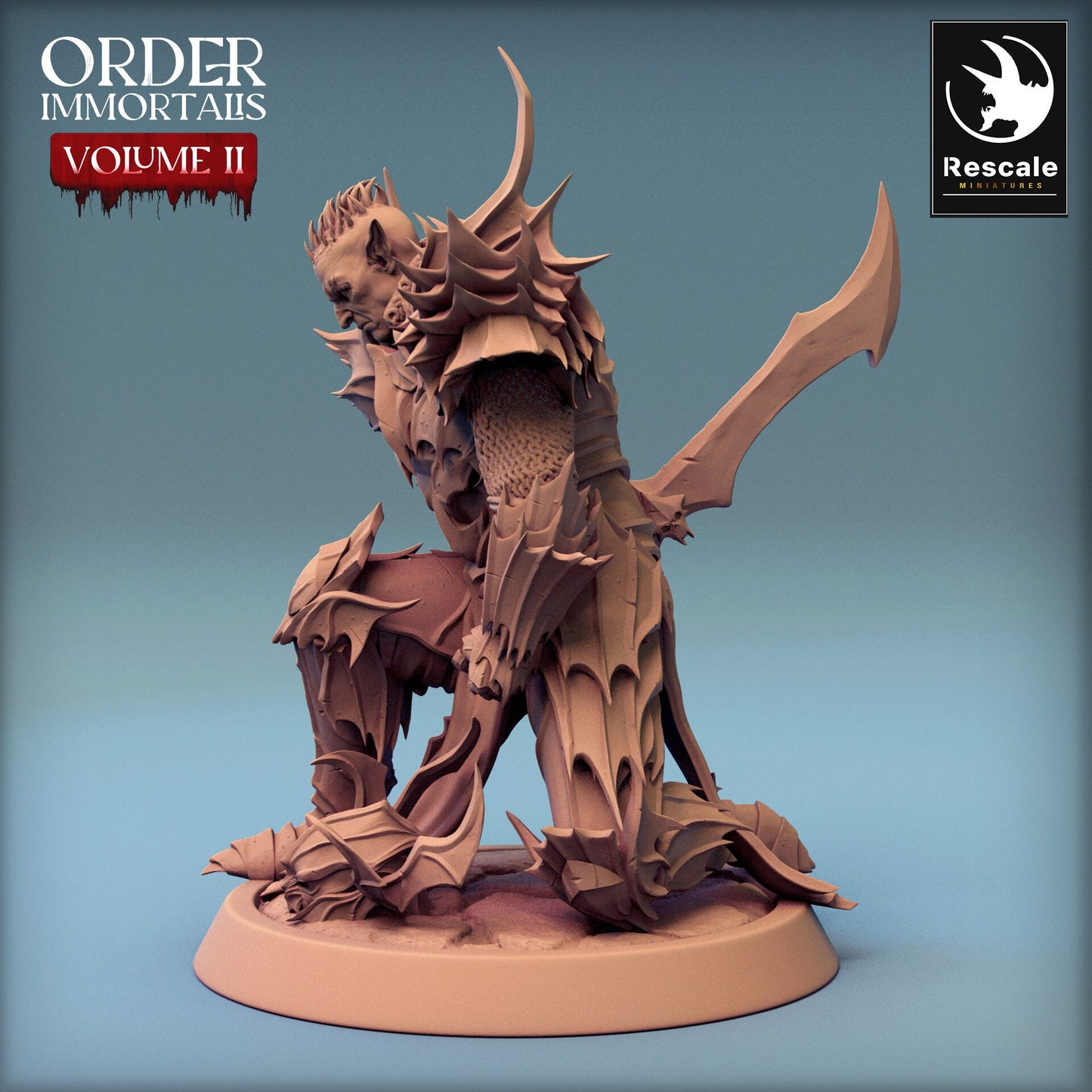 Immortalis Draven Servitor with Sword | Rescale Miniatures | Compatible with D&D/AoS | Fantasy | Tabletop RPG