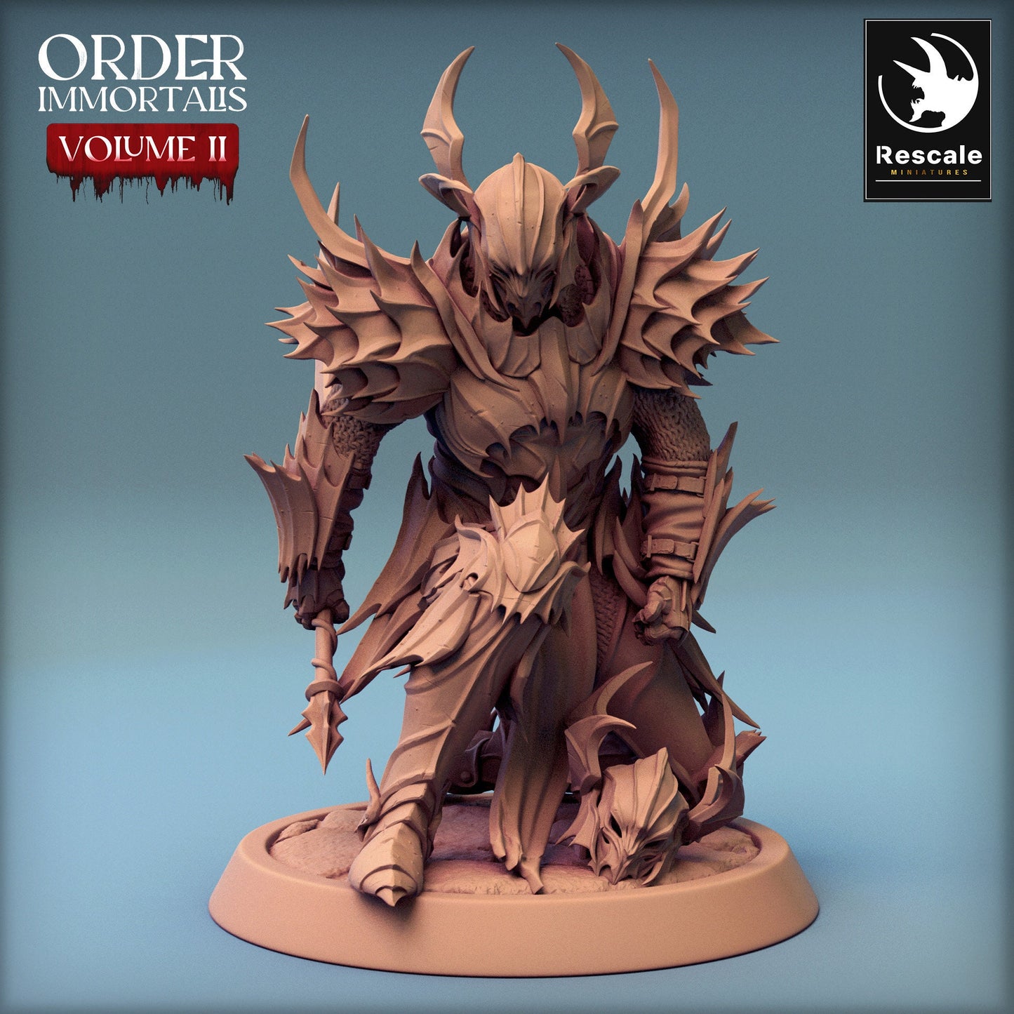 Immortalis Draven Full Armor Servitor with Sword | Rescale Miniatures | Compatible with D&D/AoS | Fantasy | Tabletop RPG