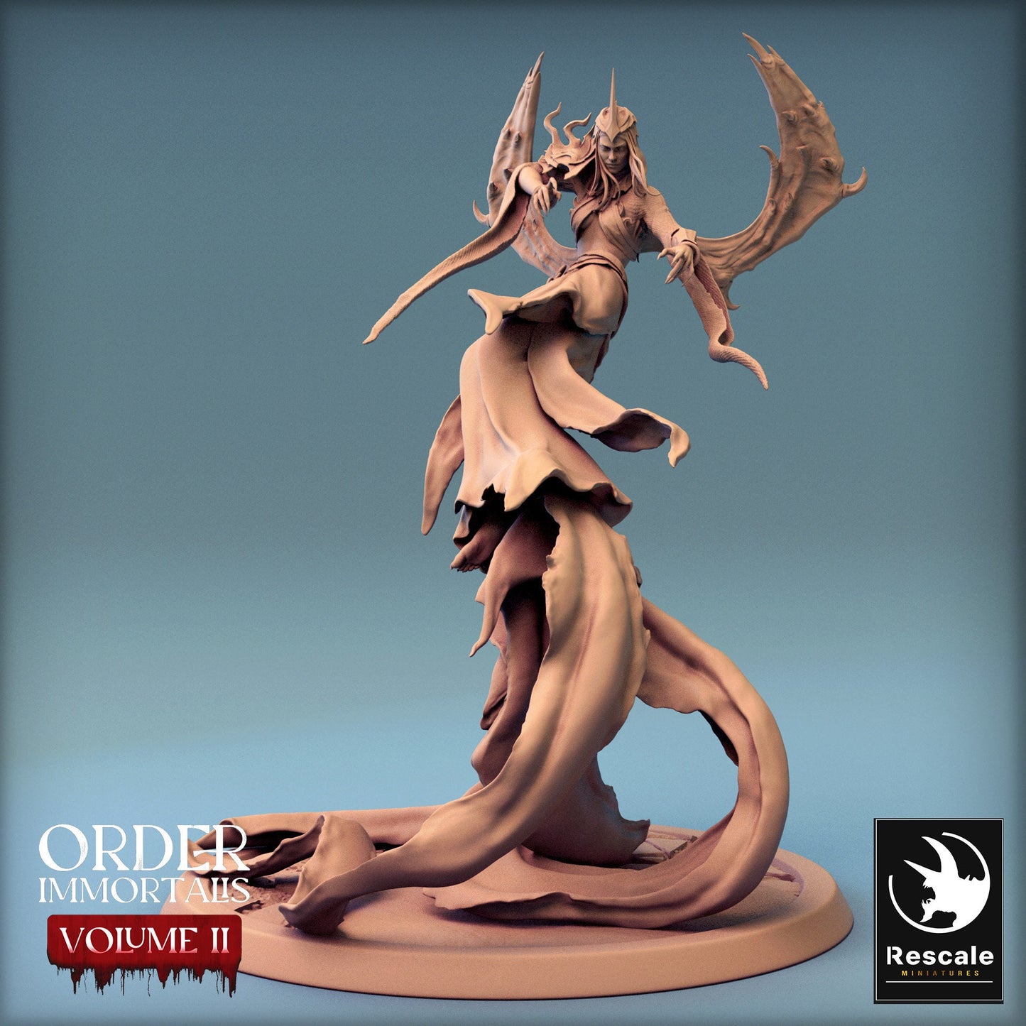 Immortalis Vampire Queen | Rescale Miniatures | Compatible with D&D/AoS | Fantasy | Tabletop RPG