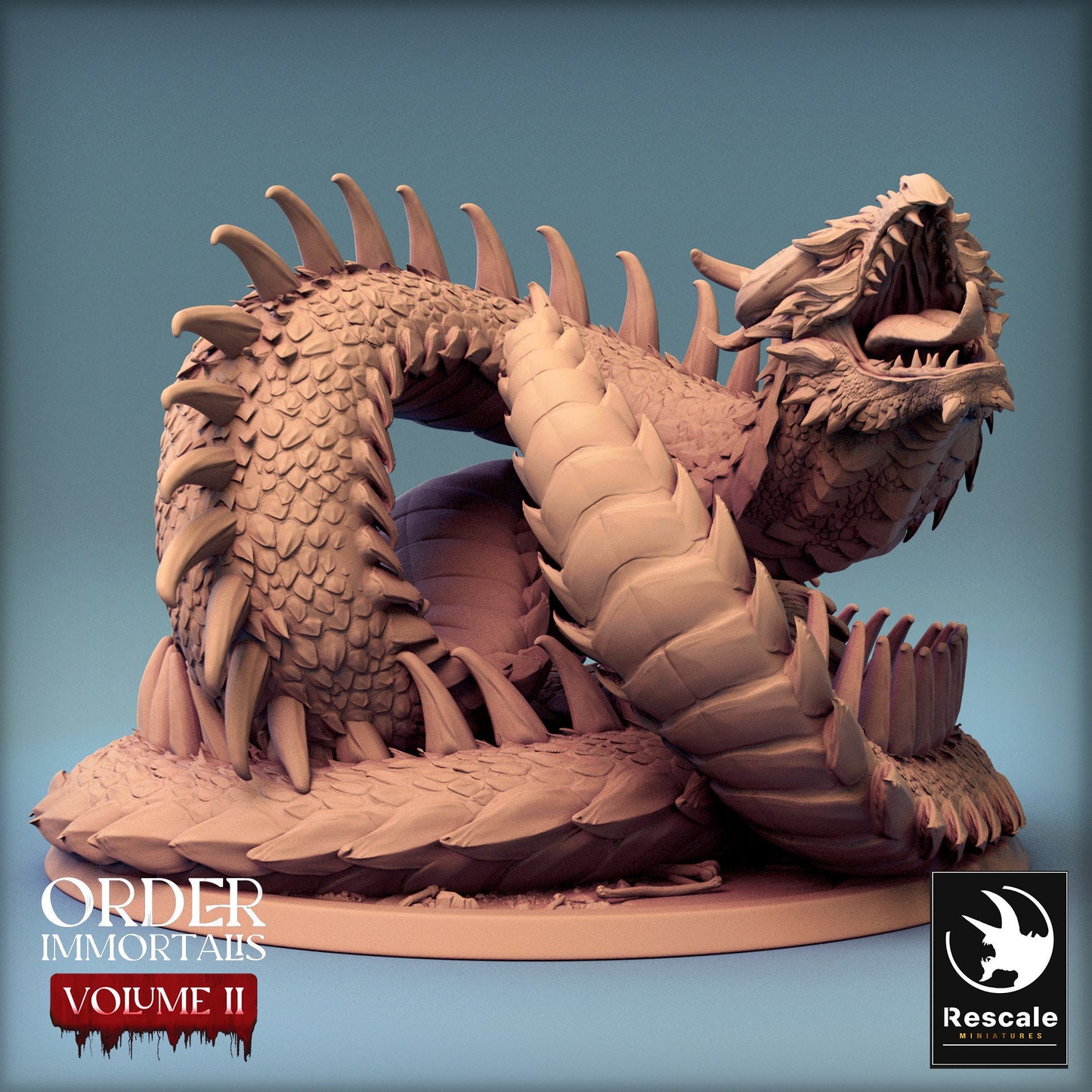 Immortalis Demon Snake | Rescale Miniatures | Compatible with D&D/AoS | Fantasy | Tabletop RPG