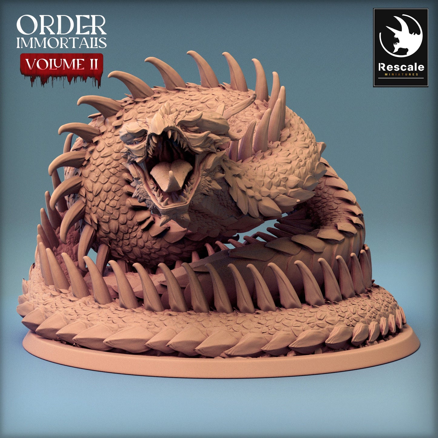Immortalis Demon Snake | Rescale Miniatures | Compatible with D&D/AoS | Fantasy | Tabletop RPG