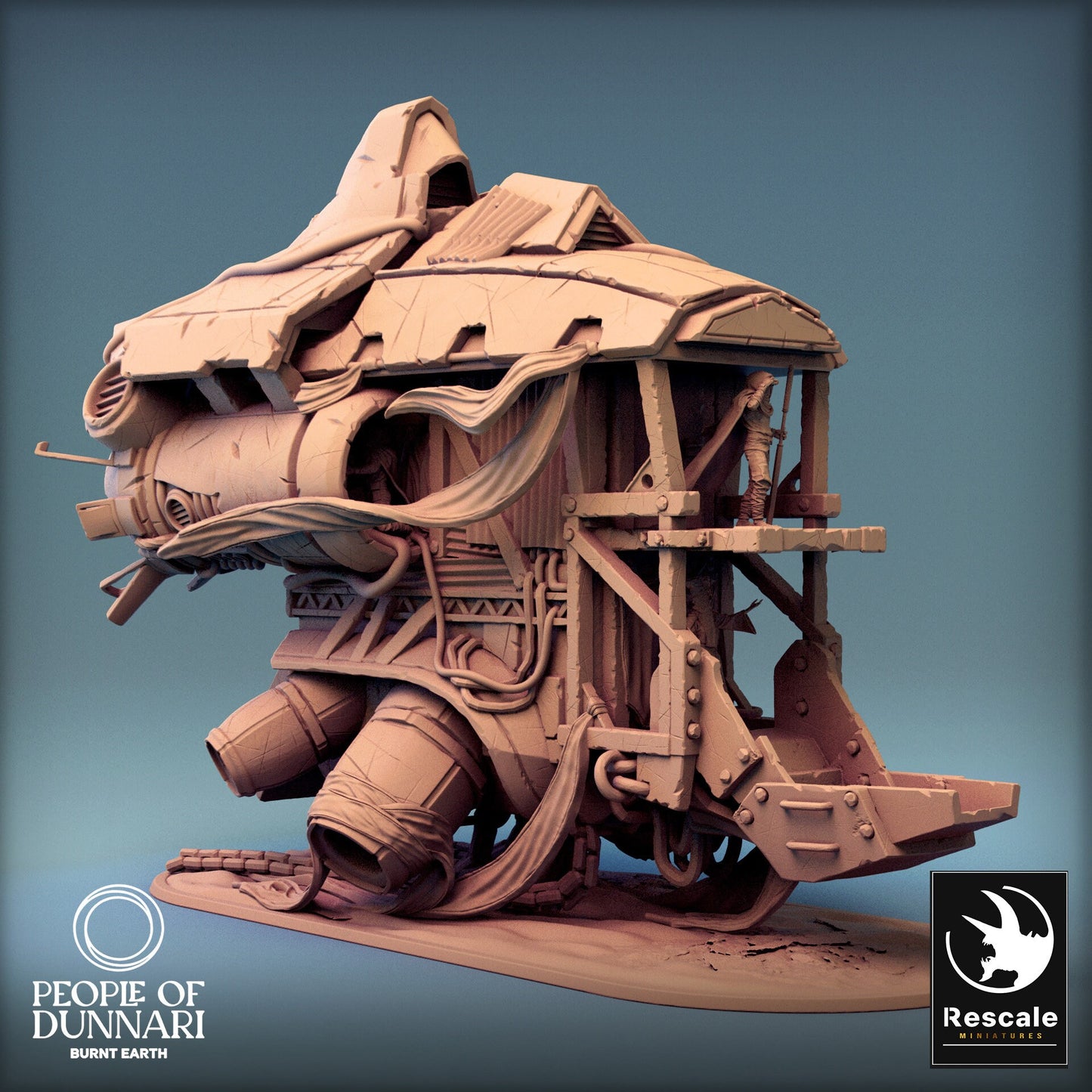 Dunnari Caravan Trailer | Rescale Miniatures | Compatible with D&D/AoS | Fantasy | Tabletop RPG