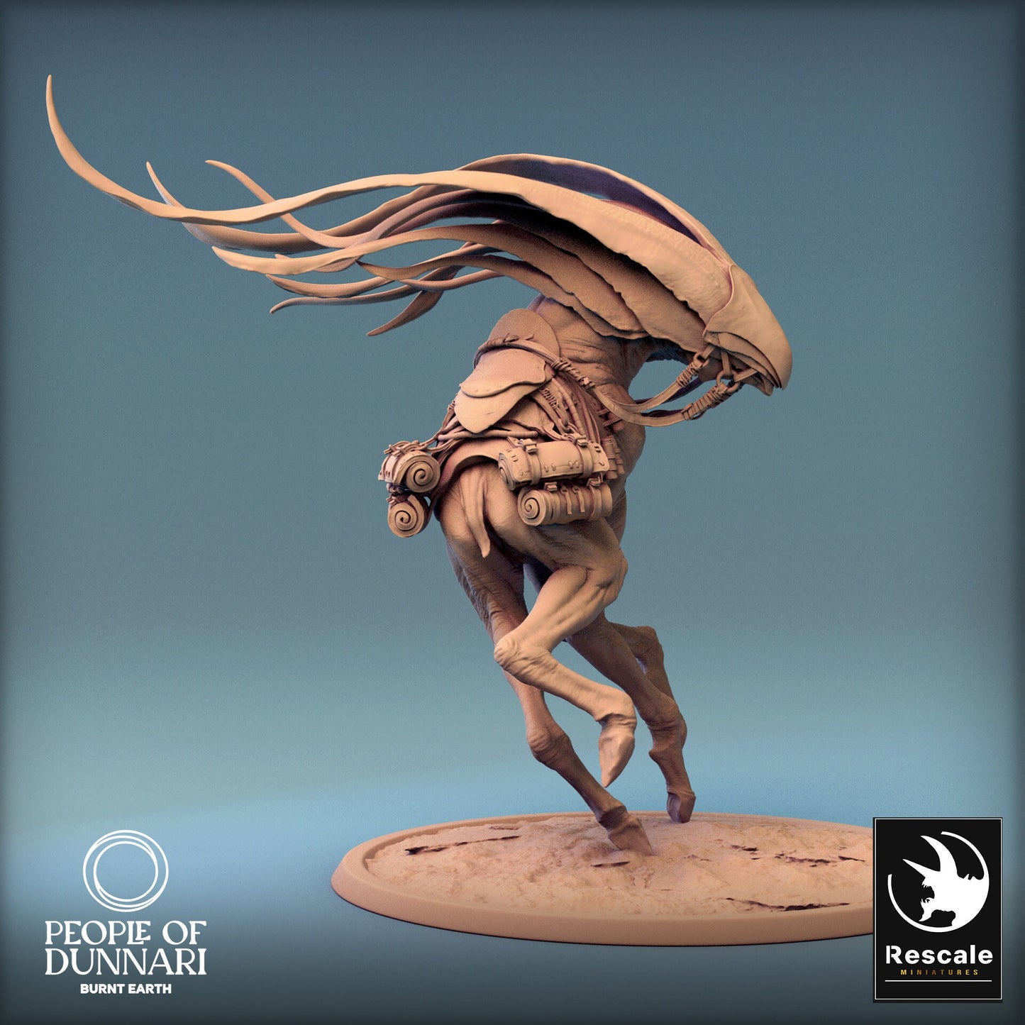 Dunnari Wind Glide Panic Saddled | Rescale Miniatures | Compatible with D&D/AoS | Fantasy | Tabletop RPG