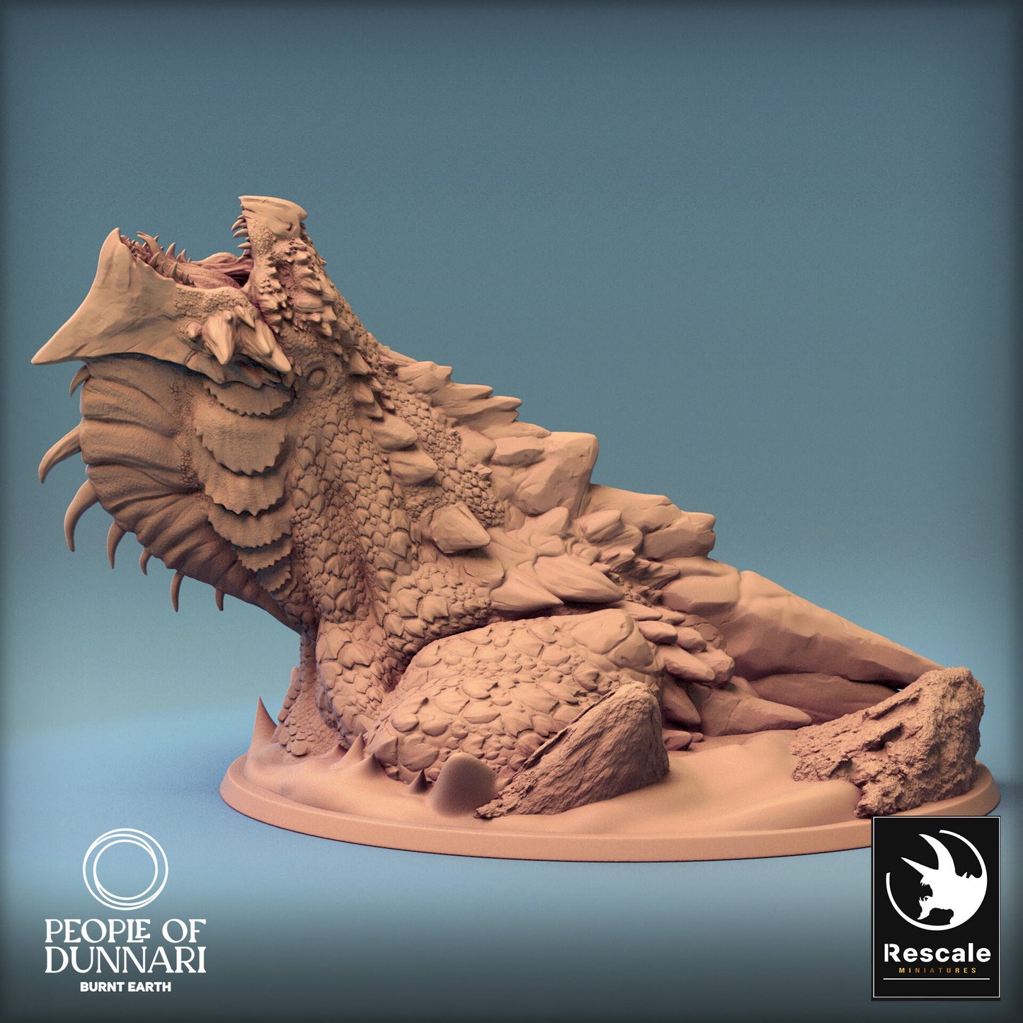 Dunnari Sand Wyvern Jump | Rescale Miniatures | Compatible with D&D/AoS | Fantasy | Tabletop RPG
