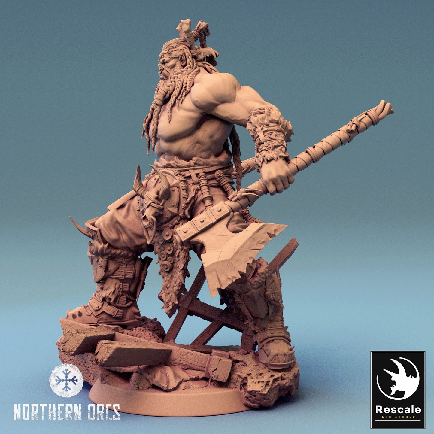 Northern Orcs Azhrog | Rescale Miniatures | Compatible with D&D/AoS | Fantasy | Tabletop RPG