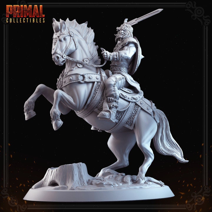 a statue of a knight on a horse
