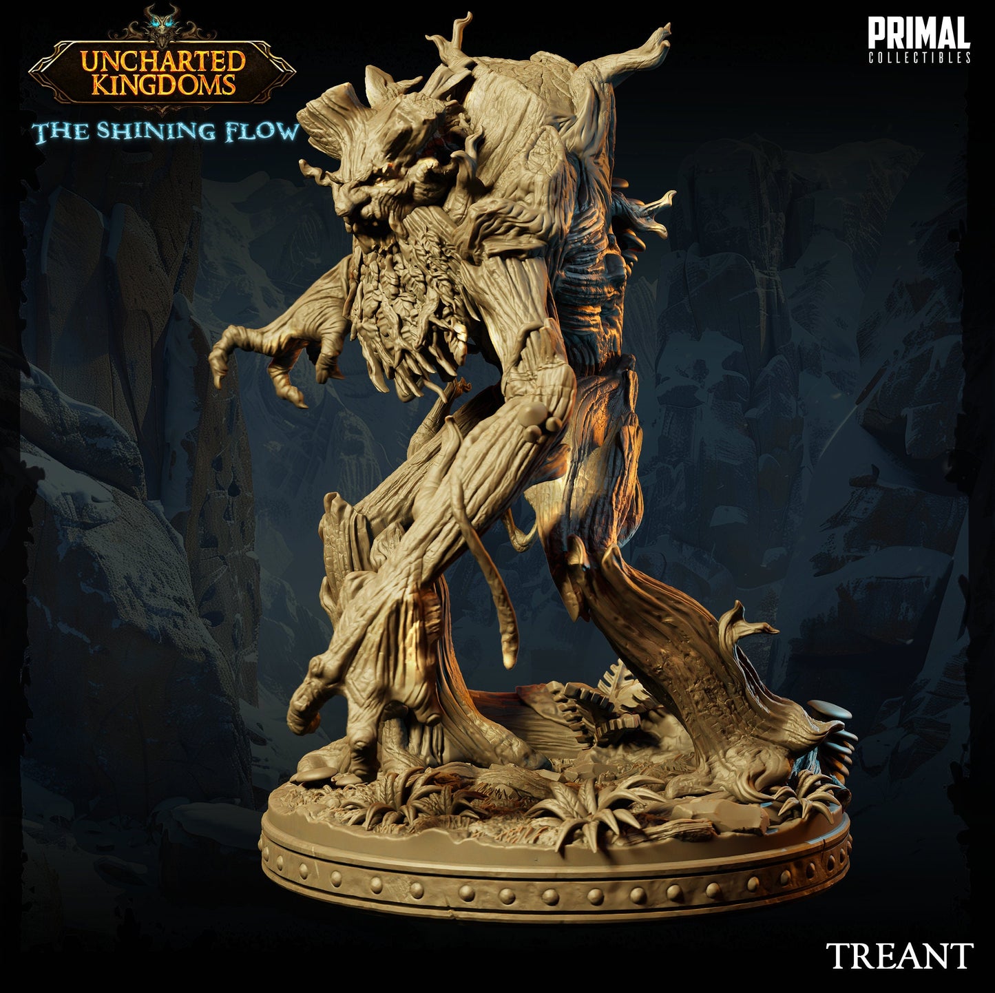 a statue of a creature with a horned face