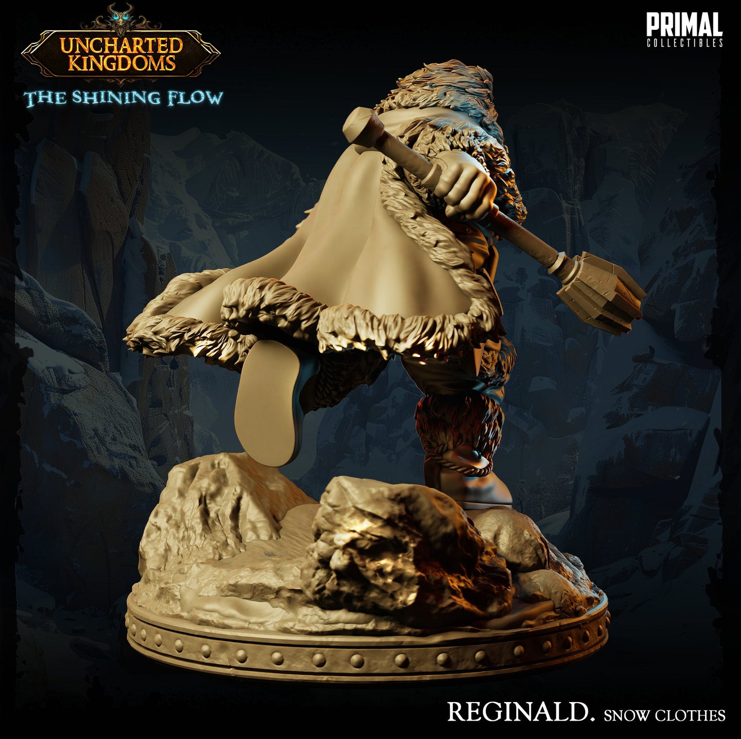 a statue of a troll holding a hammer