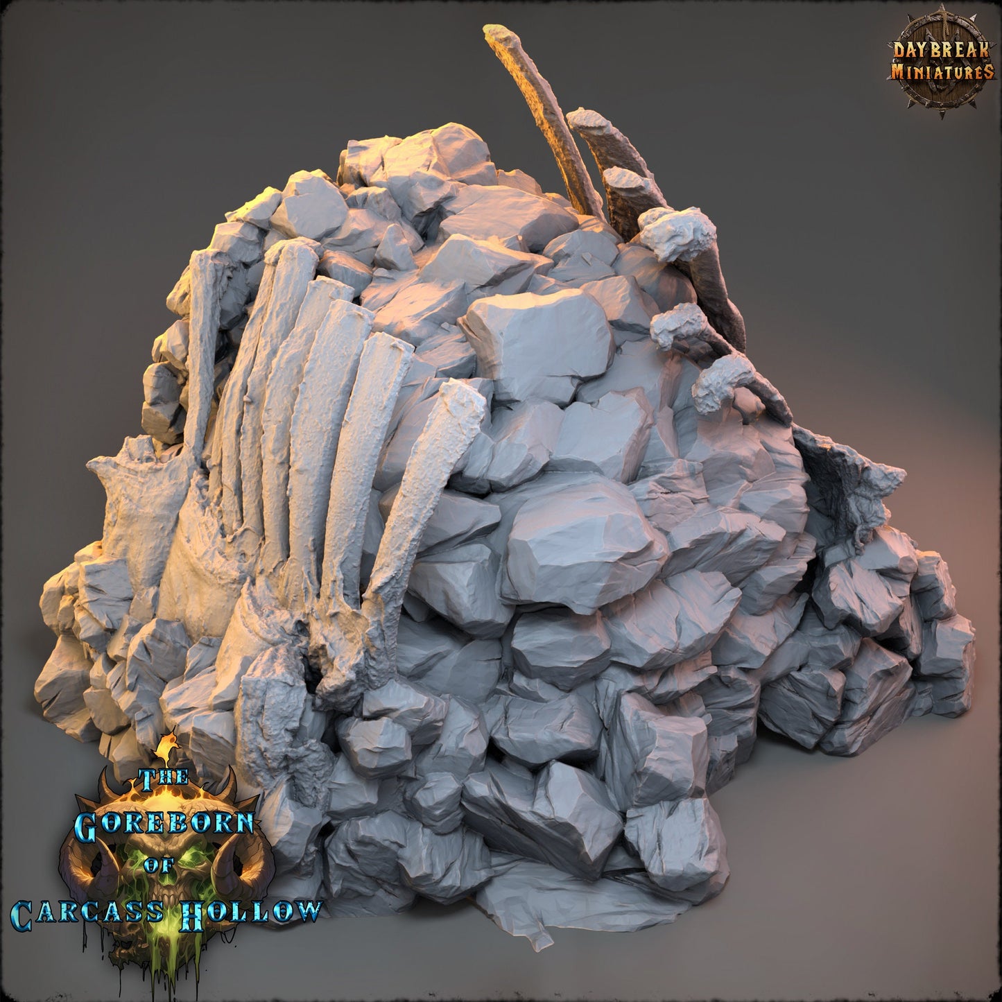 Bone Grotto Scenery | DayBreak Miniatures | Compatible with D&D/AOS | Fantasy | Tabletop