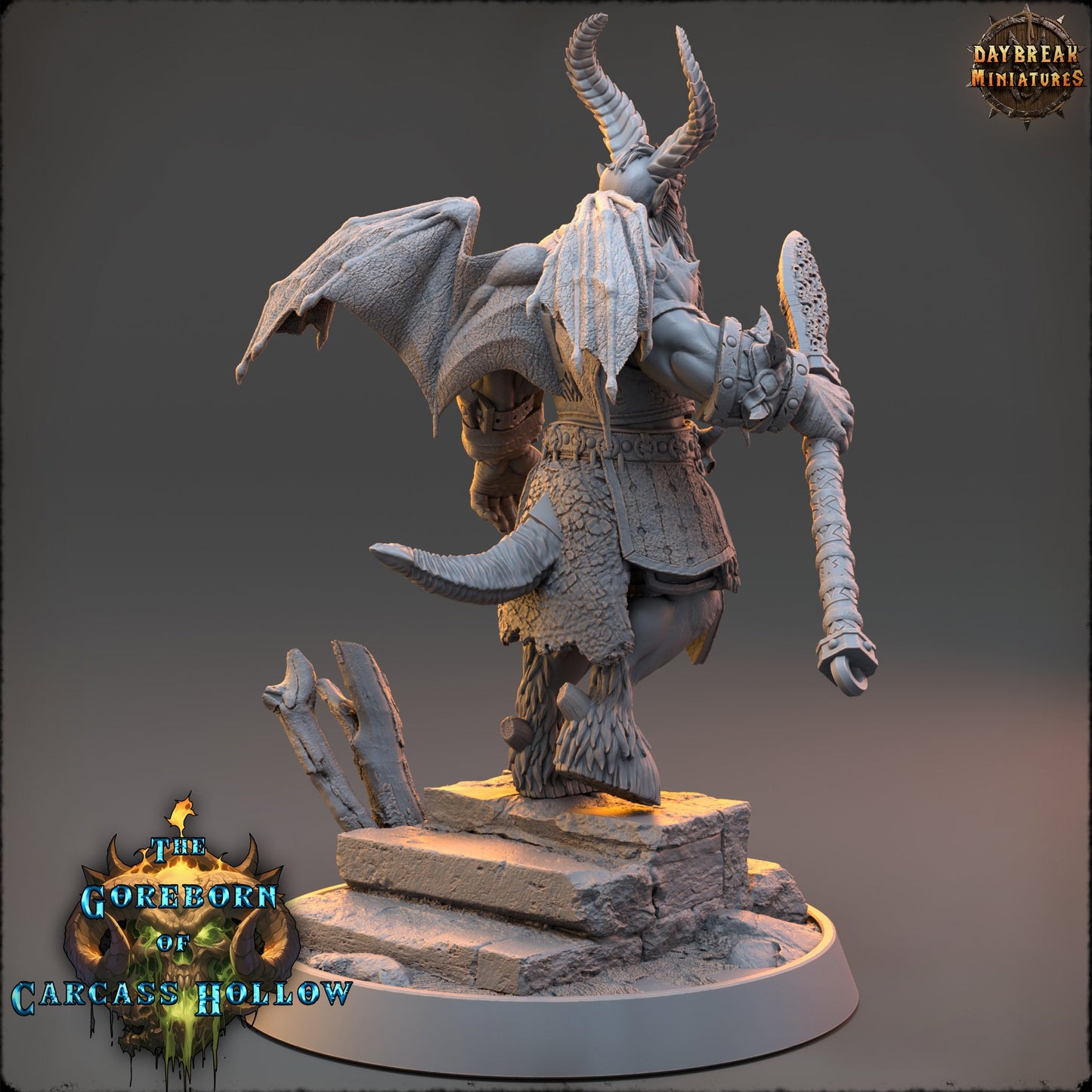 Goreborn Lancer Krellar Vortex | DayBreak Miniatures | Compatible with D&D/AOS | Fantasy | Tabletop