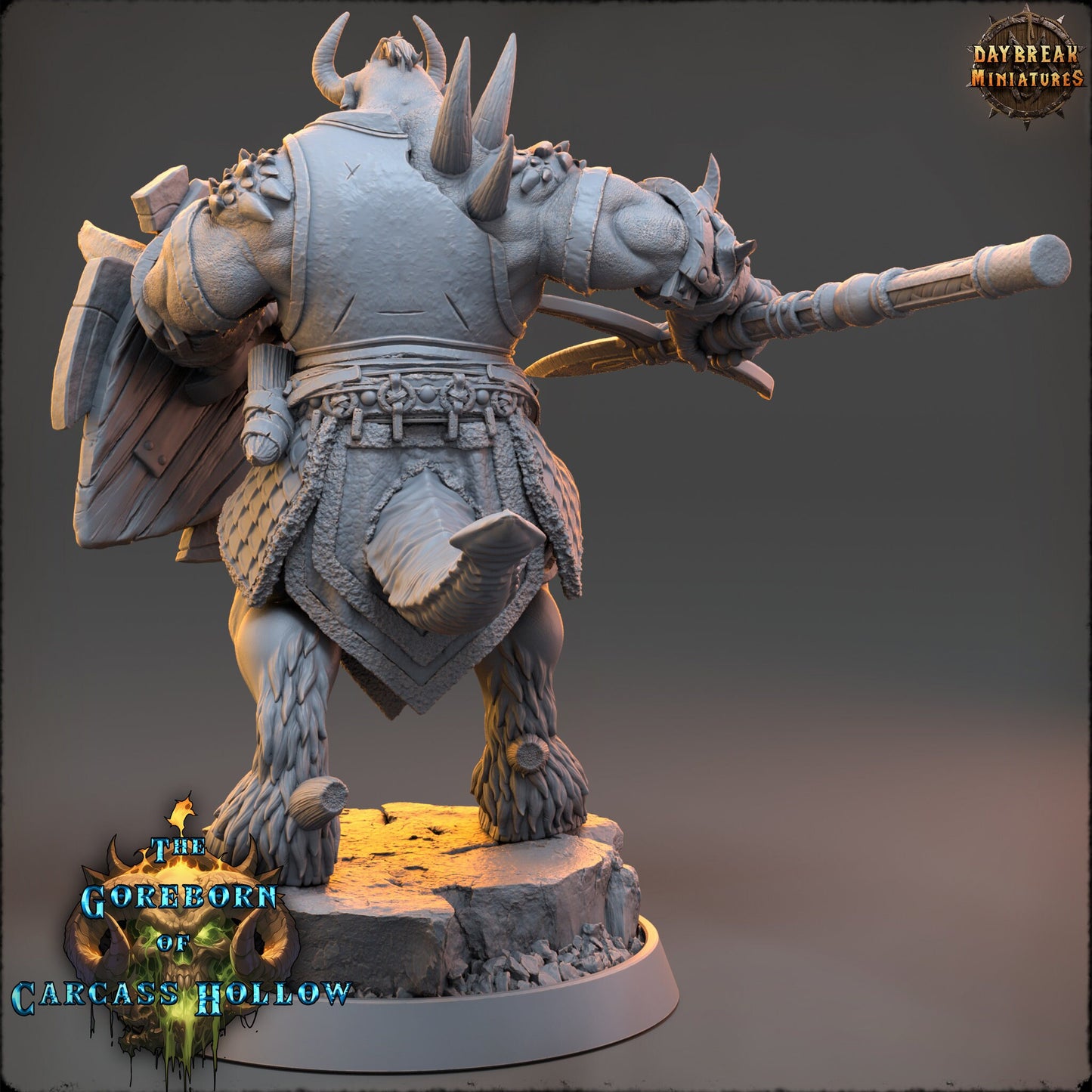 Goreborn Pit Fighter Orhaz Drex | DayBreak Miniatures | Compatible with D&D/AOS | Fantasy | Tabletop