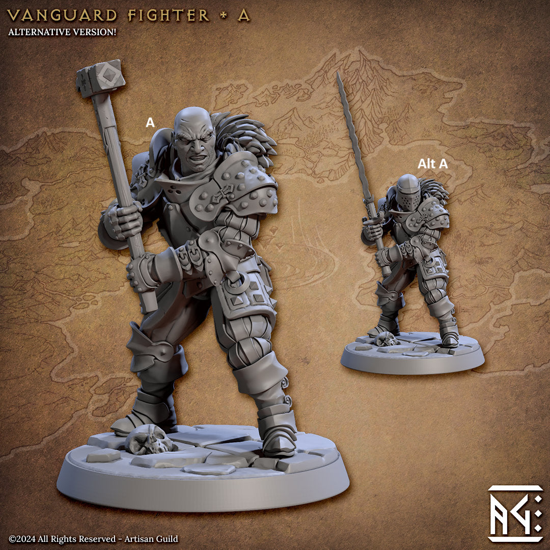 Vanguard Fighters | Artisan Guild Miniatures | Compatible with D&D/AoS | Fantasy | Tabletop RPG