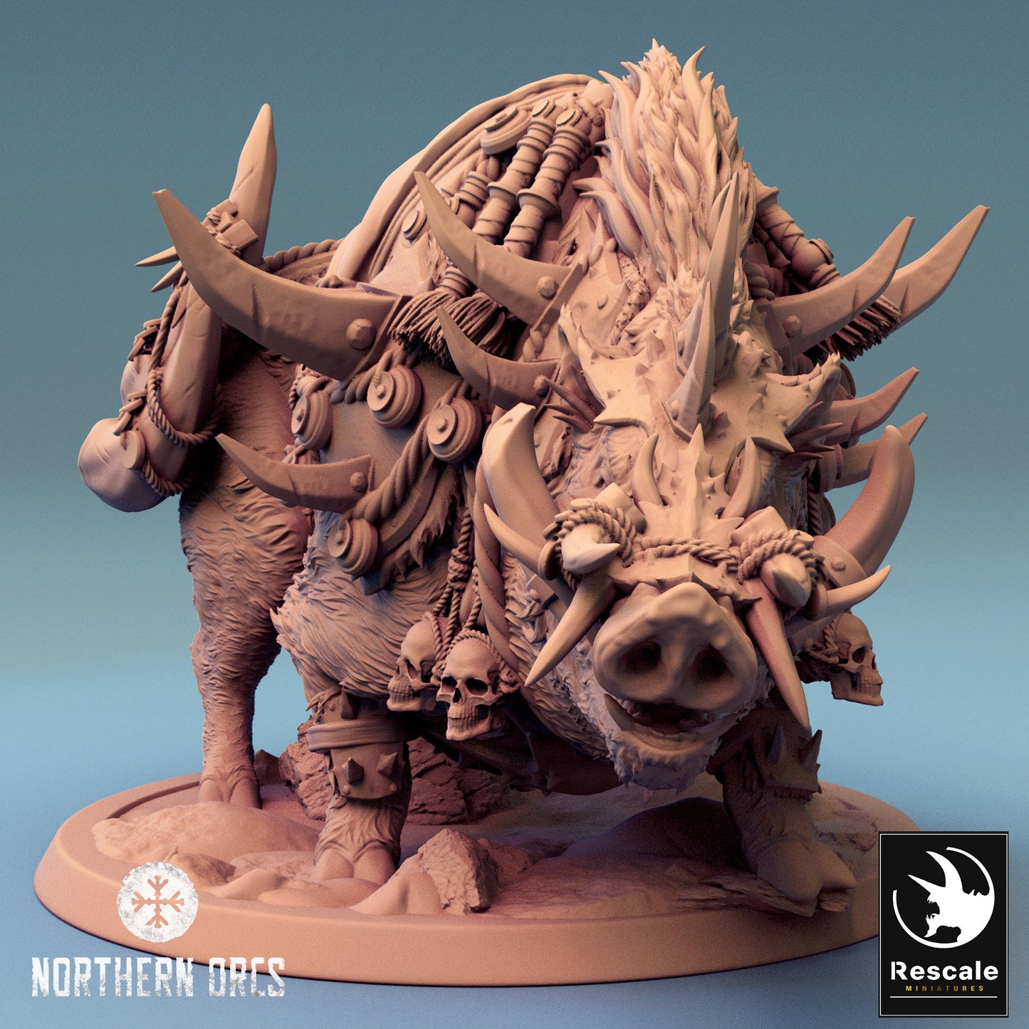 Boar Guard Saddled | Rescale Miniatures | Compatible with D&D/AoS | Fantasy | Tabletop RPG