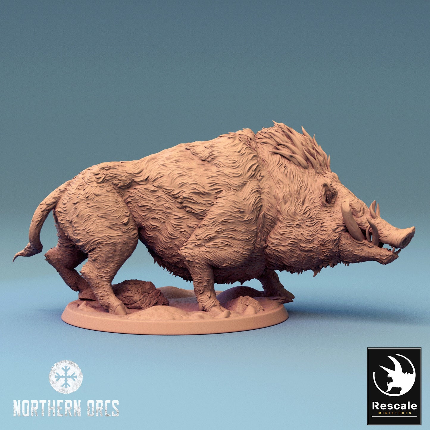 Boar Guard Wild | Rescale Miniatures | Compatible with D&D/AoS | Fantasy | Tabletop RPG