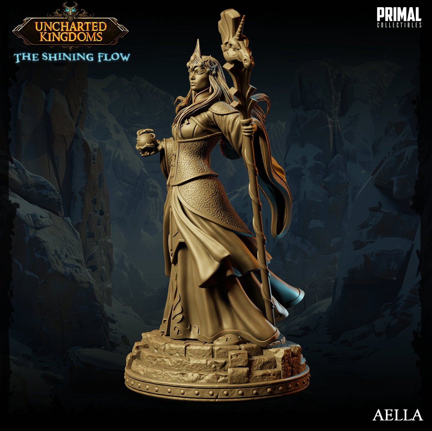 Female Mage Queen Aella | Primal Collectibles | Compatible with D&D/AoS | Fantasy