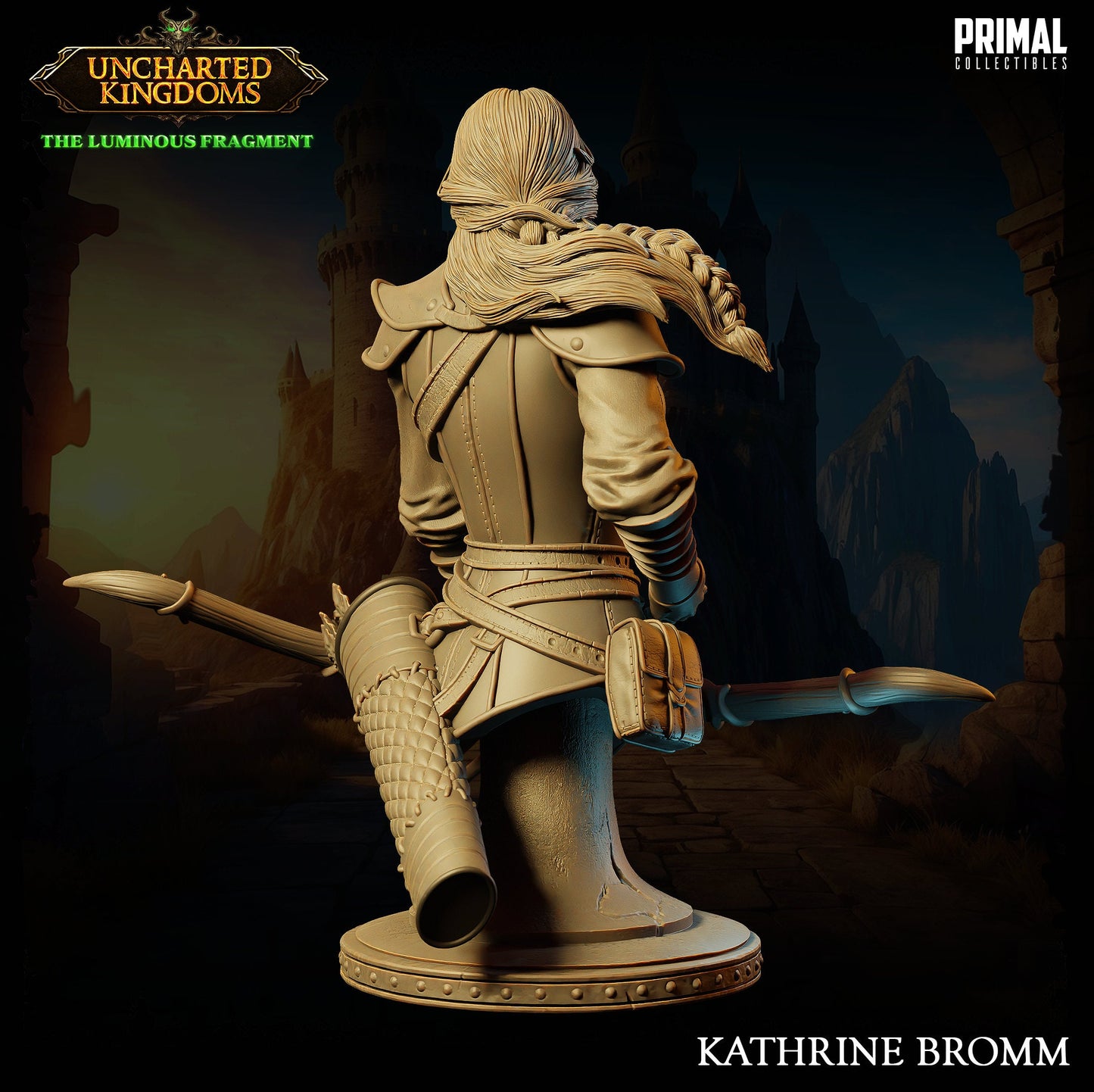Female Fighter Kathrine Bromm Bust | Primal Collectibles | Compatible with D&D/AoS | Fantasy