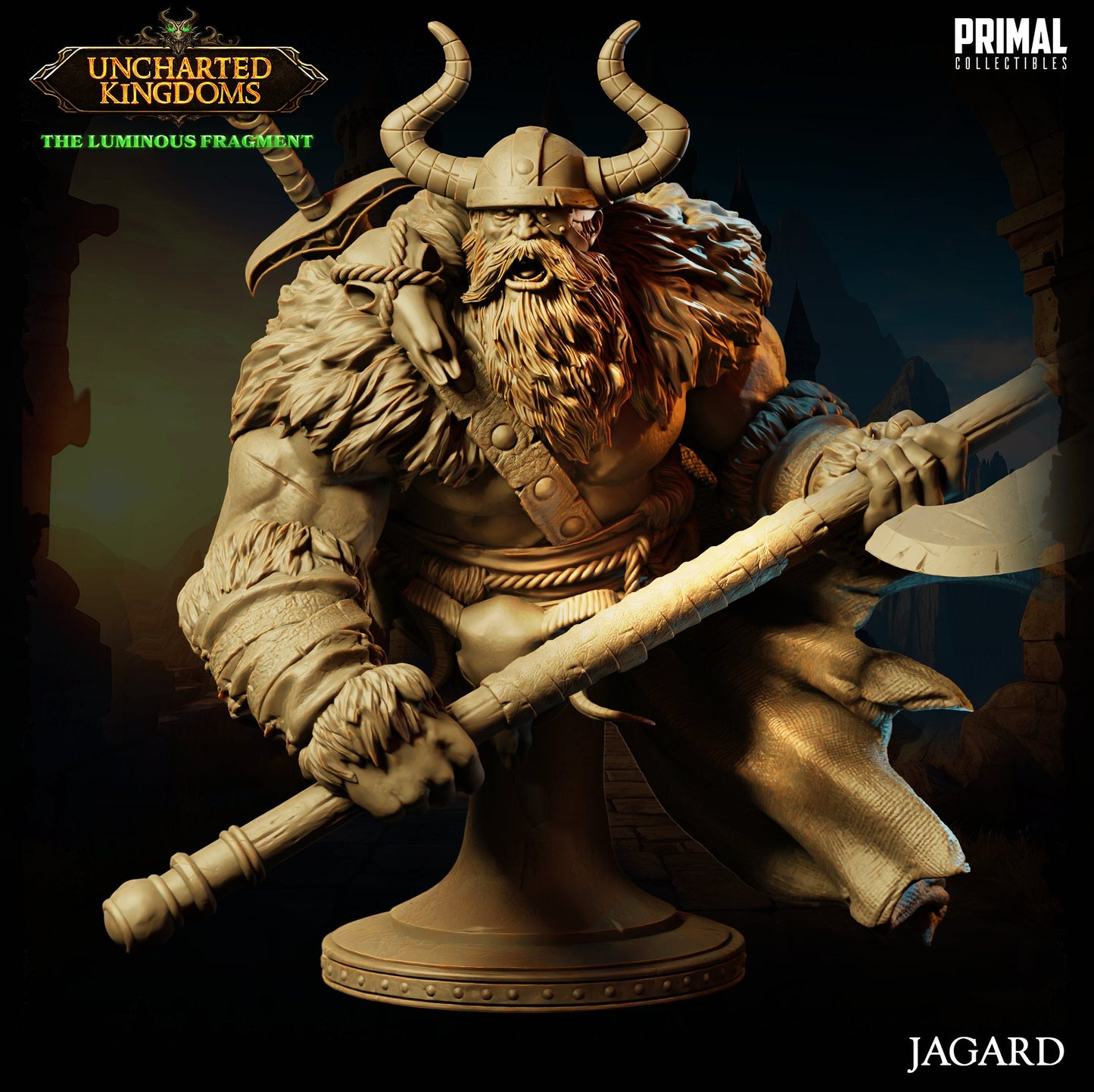 Barbarian King Jagard Bust | Primal Collectibles | Compatible with D&D/AoS | Fantasy