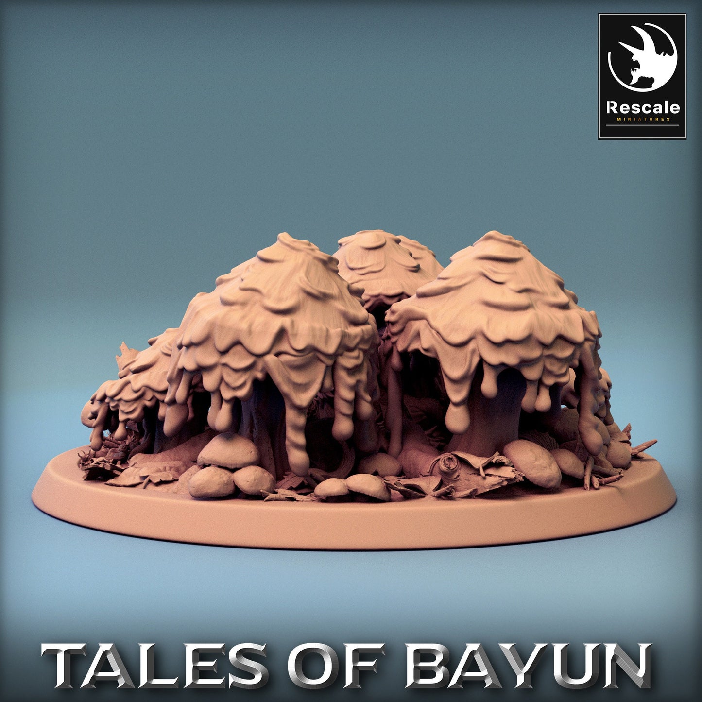 Bayun Druid Mushroom Hat Hide | Rescale Miniatures | Compatible with D&D/AoS | Fantasy | Tabletop RPG