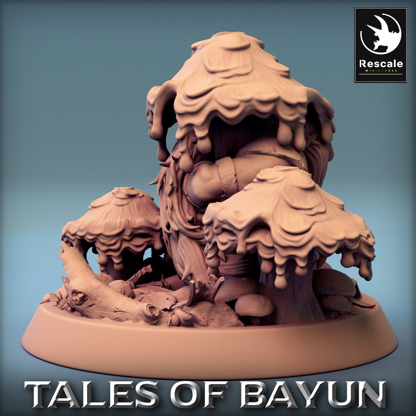 Bayun Druid Mushroom Hat Sit | Rescale Miniatures | Compatible with D&D/AoS | Fantasy | Tabletop RPG