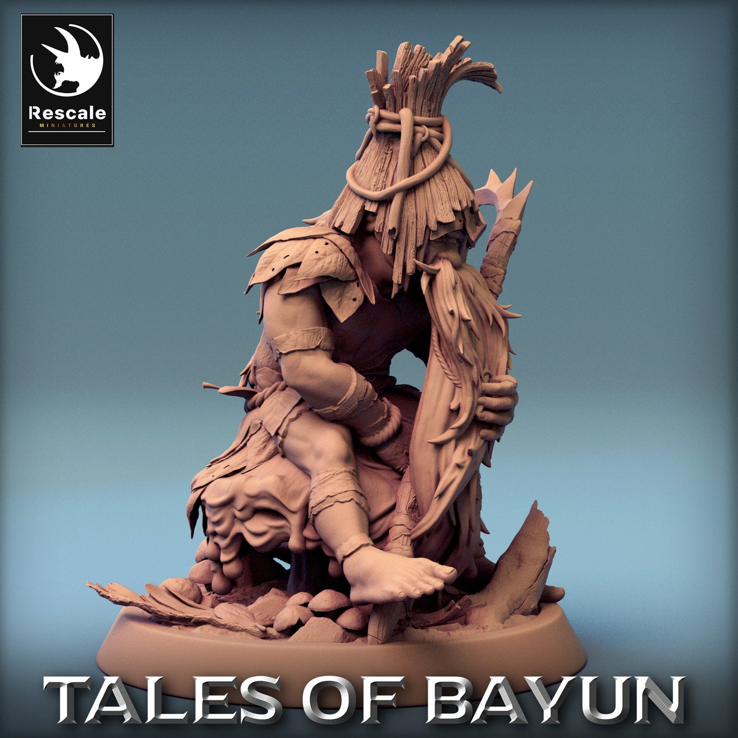 Bayun Druid Wait | Rescale Miniatures | Compatible with D&D/AoS | Fantasy | Tabletop RPG