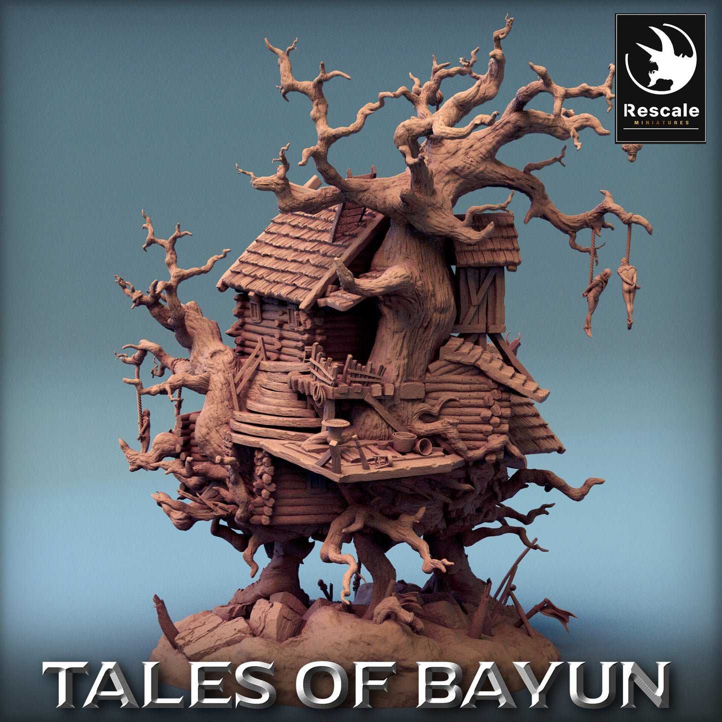 Bayun Isba Demon House | Rescale Miniatures | Compatible with D&D/AoS | Fantasy | Tabletop RPG