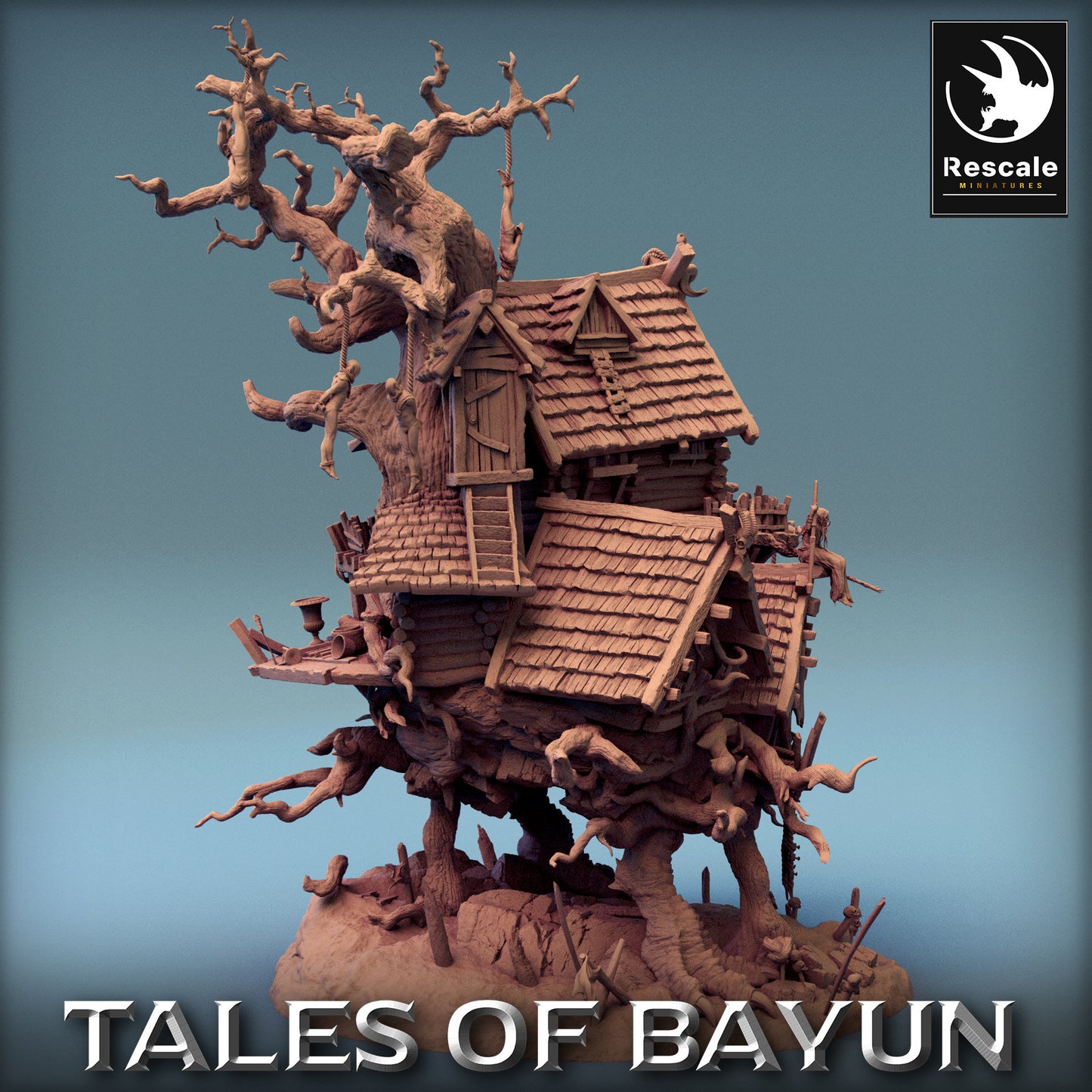 Bayun Isba Demon House | Rescale Miniatures | Compatible with D&D/AoS | Fantasy | Tabletop RPG