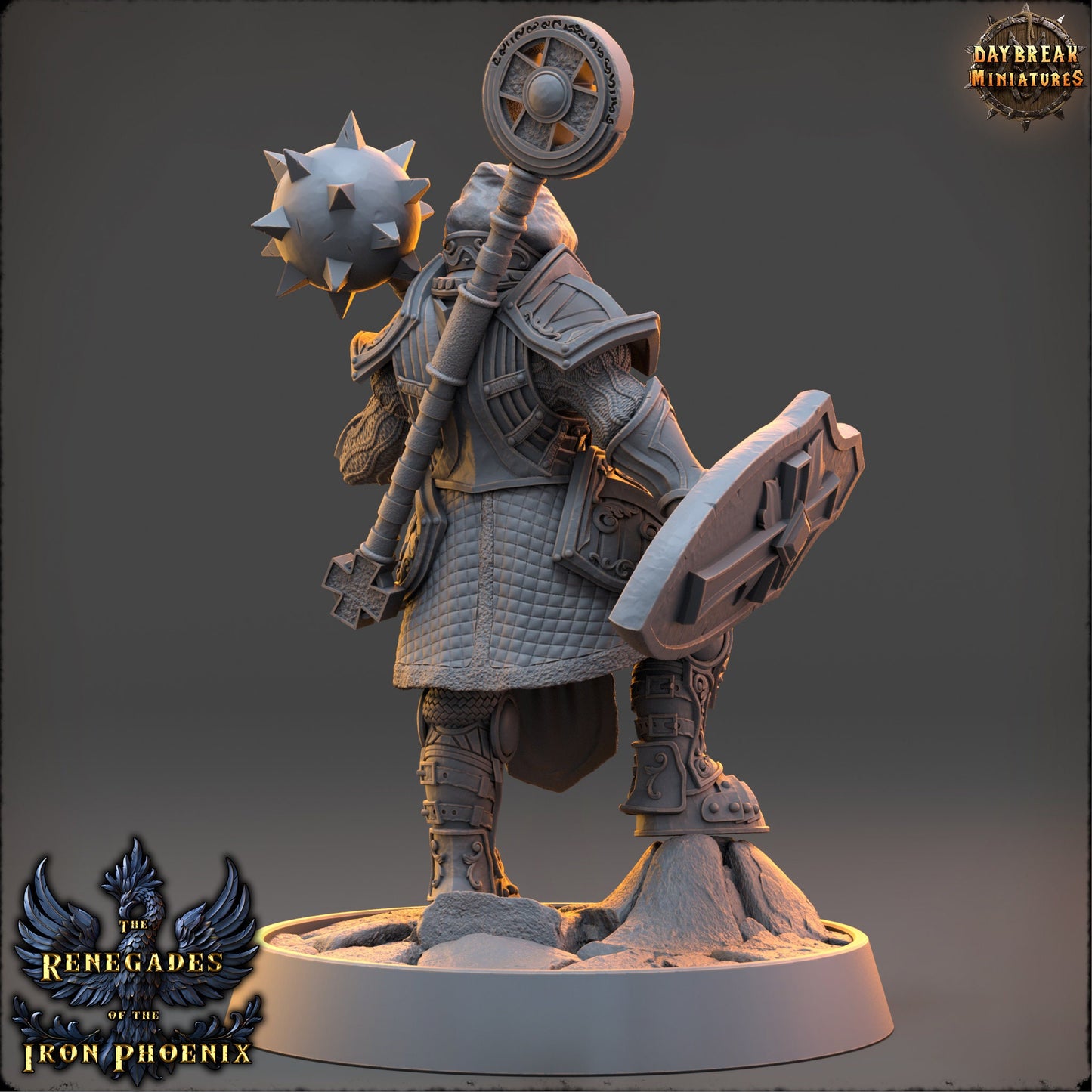 Female Paladin Odile | DayBreak Miniatures | Compatible with D&D/AOS | Fantasy | Tabletop