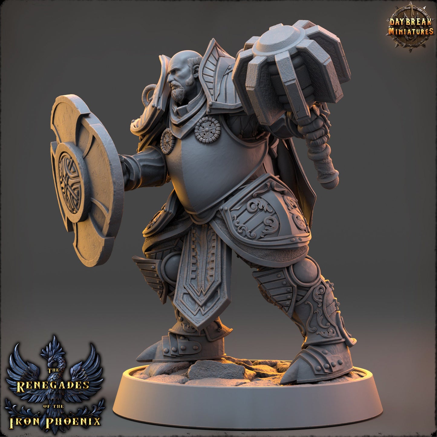Warrior Knight Hector | DayBreak Miniatures | Compatible with D&D/AOS | Fantasy | Tabletop